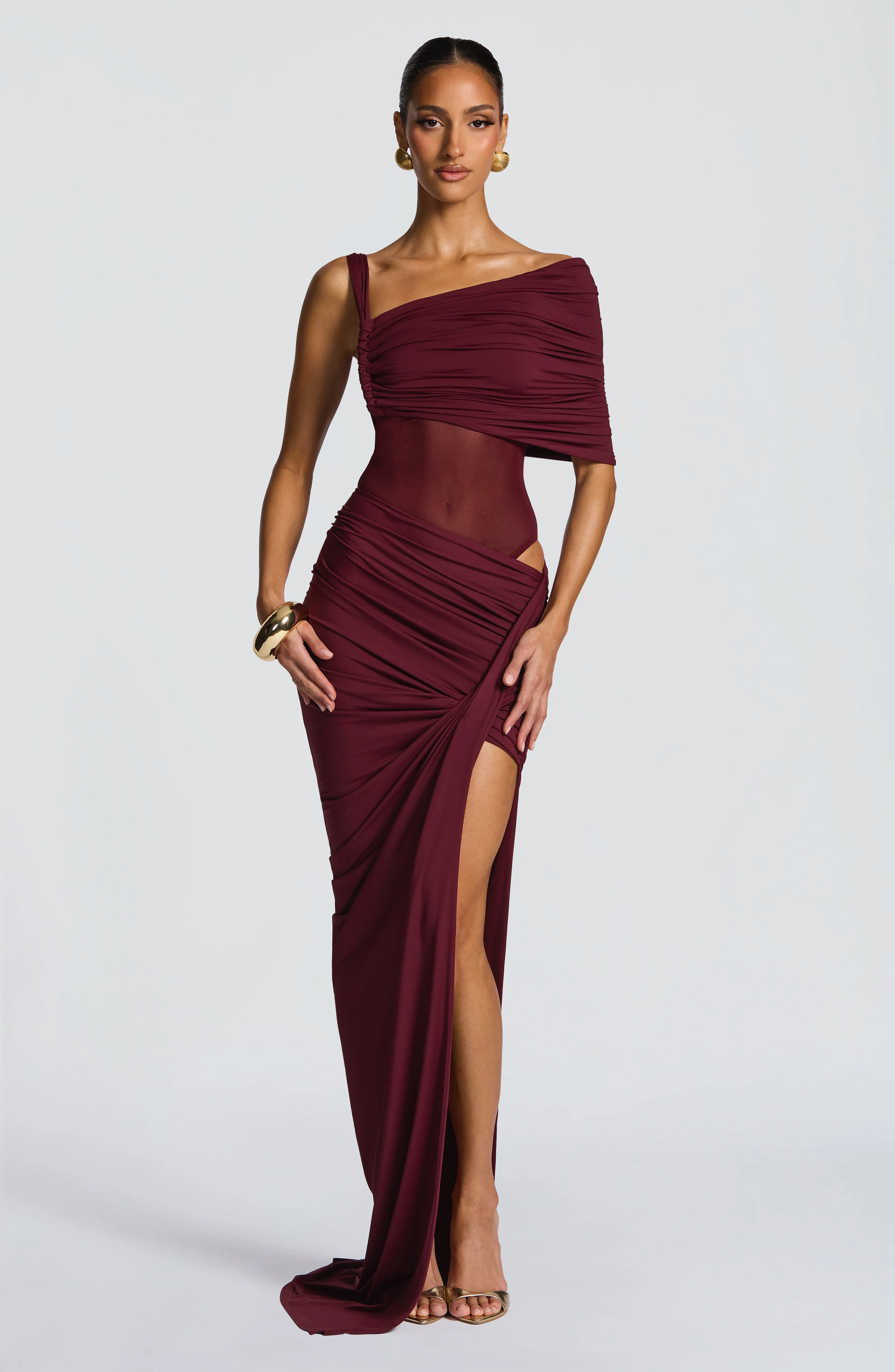 Henrietta Maxi Skirt - Cherry Lacquer