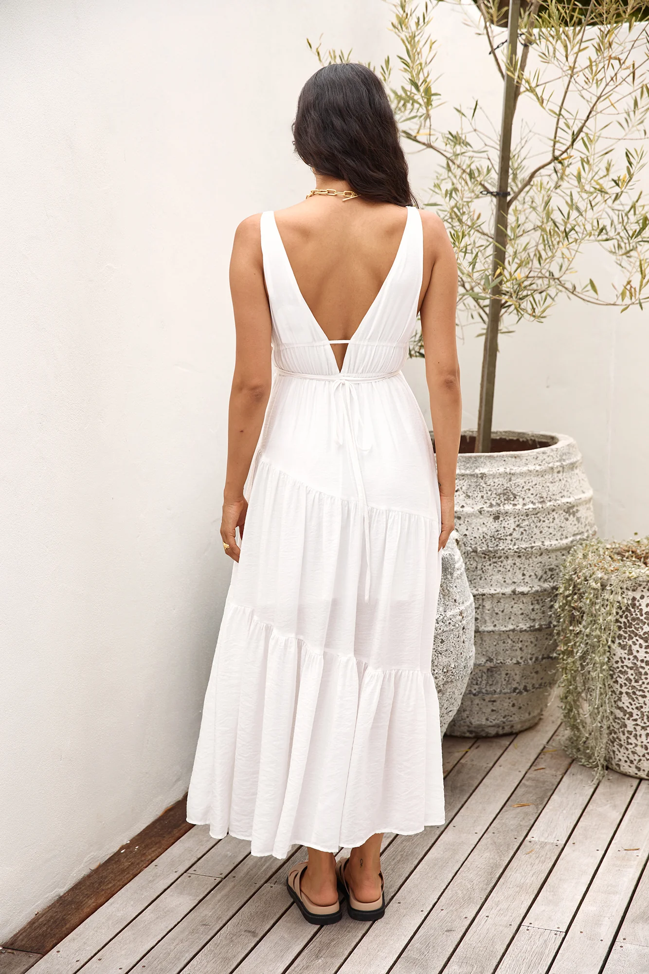 Pure Delights Maxi Dress White - luluinthesky