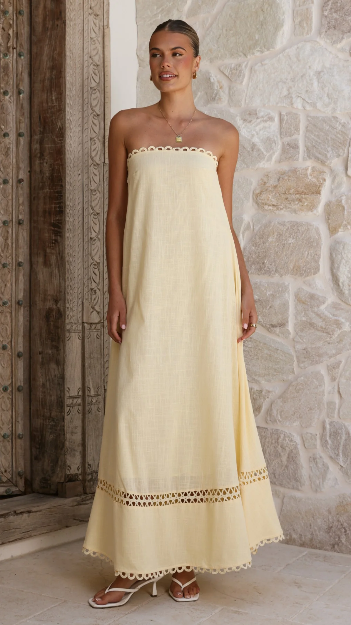 Sandra Maxi Dress - Yellow - luluinthesky