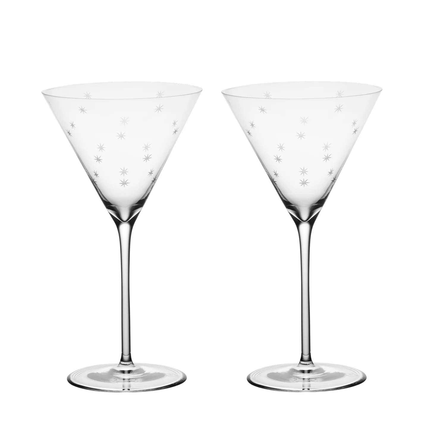 Richard Brendon Star Cut Martini Glass / Set of 2 **