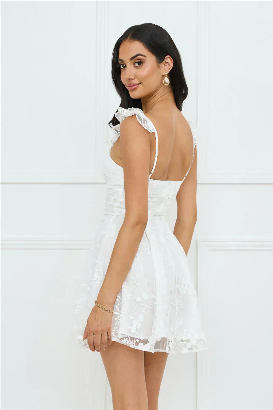Indy Mini Dress White - luluinthesky