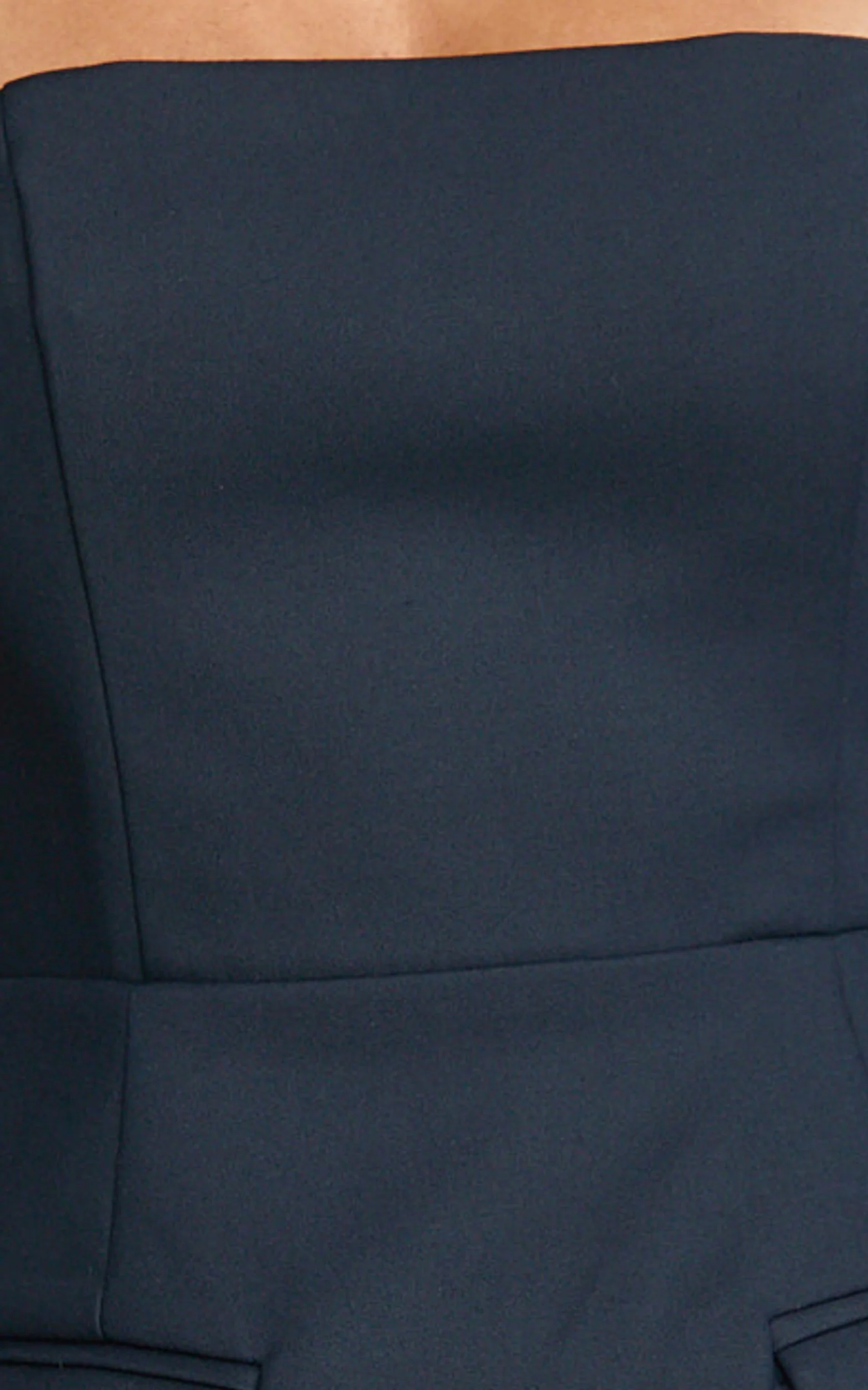 Garrett Mini Dress - Square Neck Fit And Flare Dress in Navy