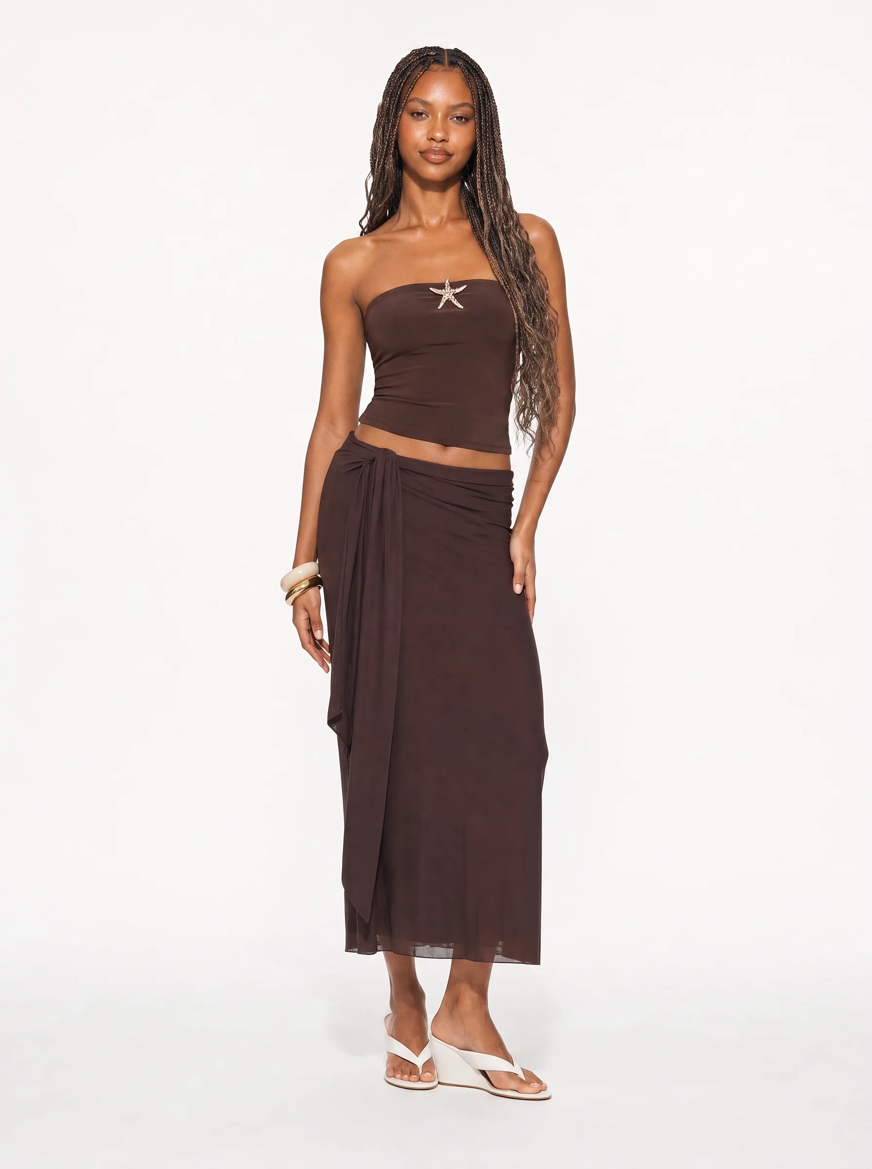 Starfish Embellished Tube Top