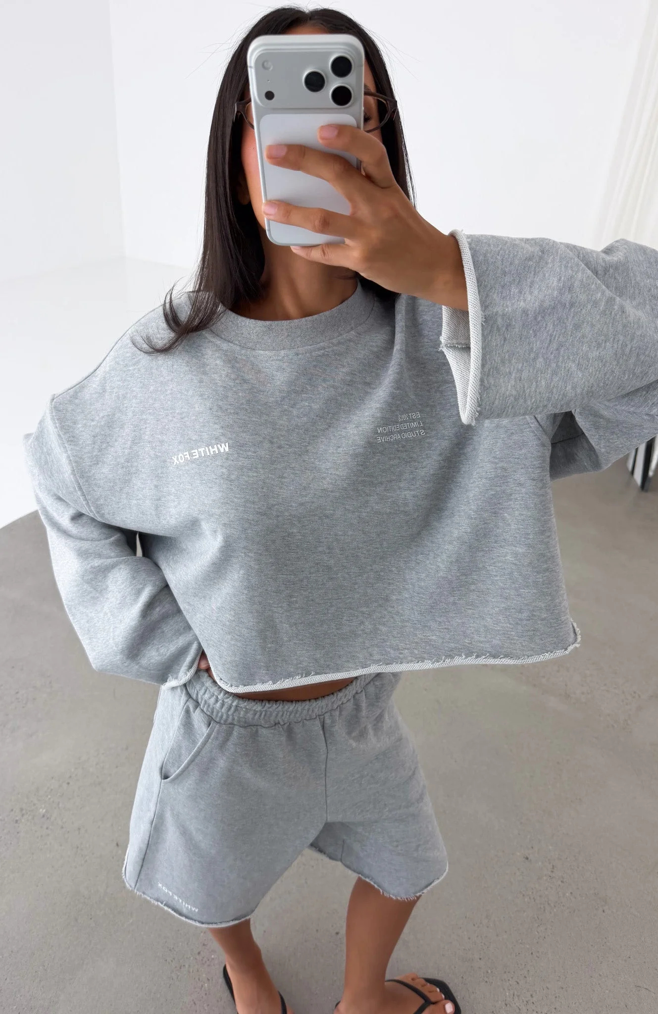 It Must Be A Sign Oversized Sweater Dark Grey Marle