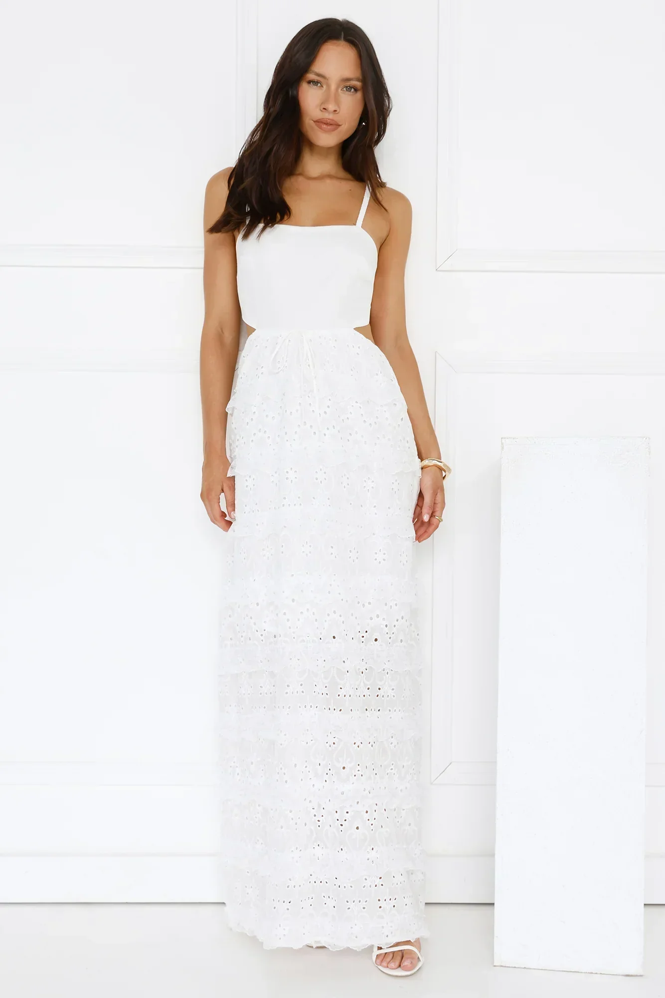Chic Confidential Maxi Dress White - luluinthesky