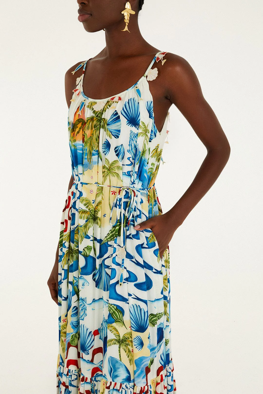 Rio Beach Off-White Maxi Dress