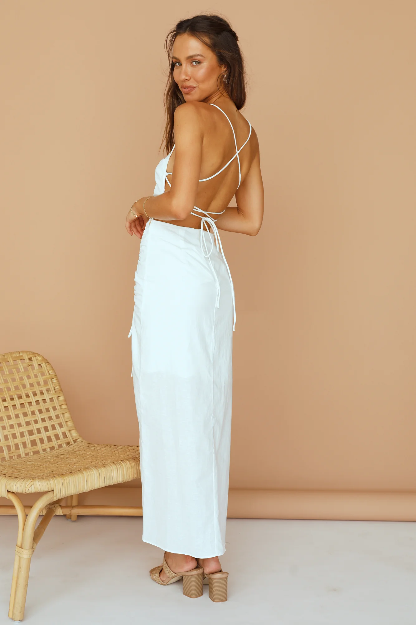 Staria Maxi Dress White - luluinthesky