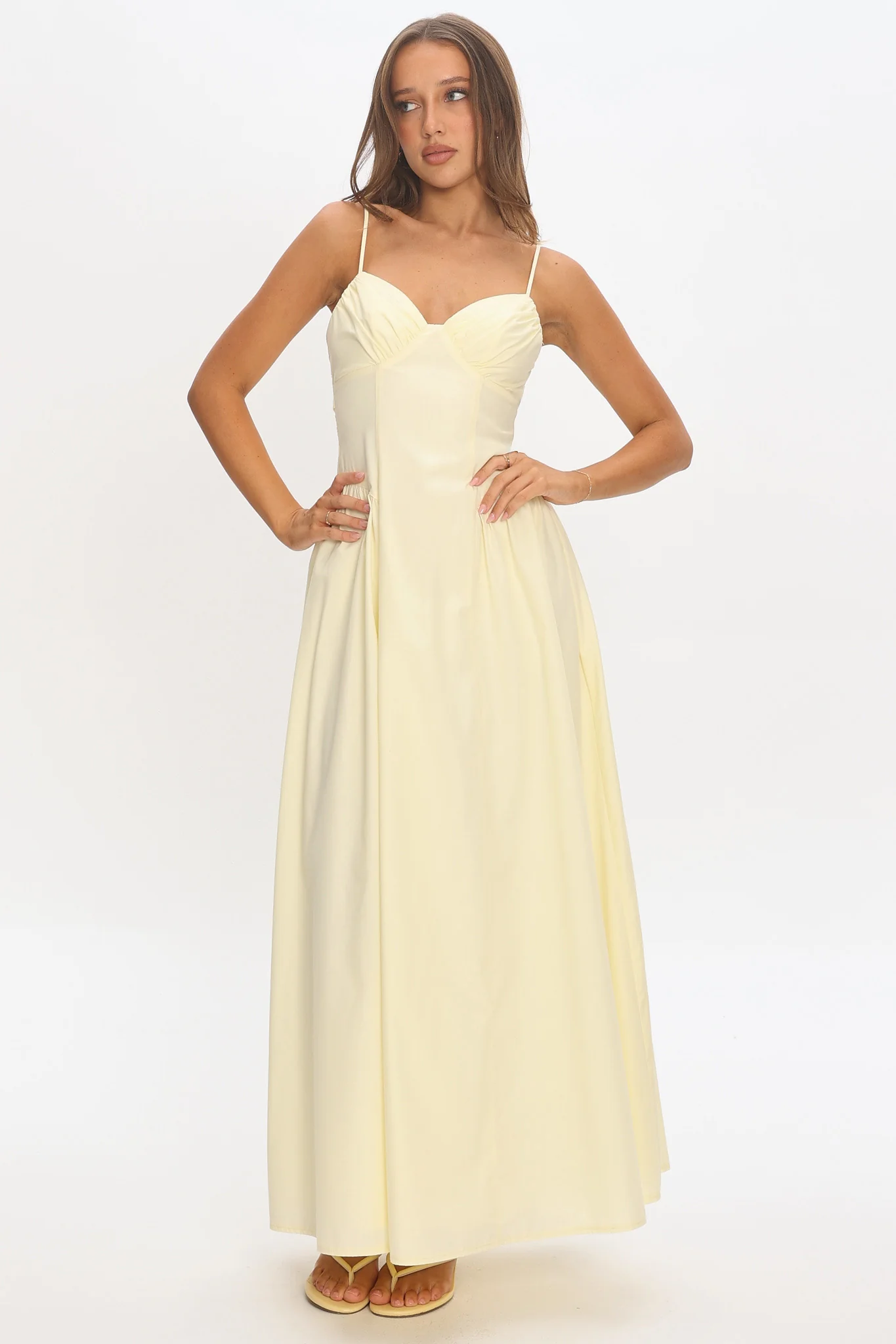 Honeymoon Avenue Twist Maxi Dress Butter Yellow - luluinthesky