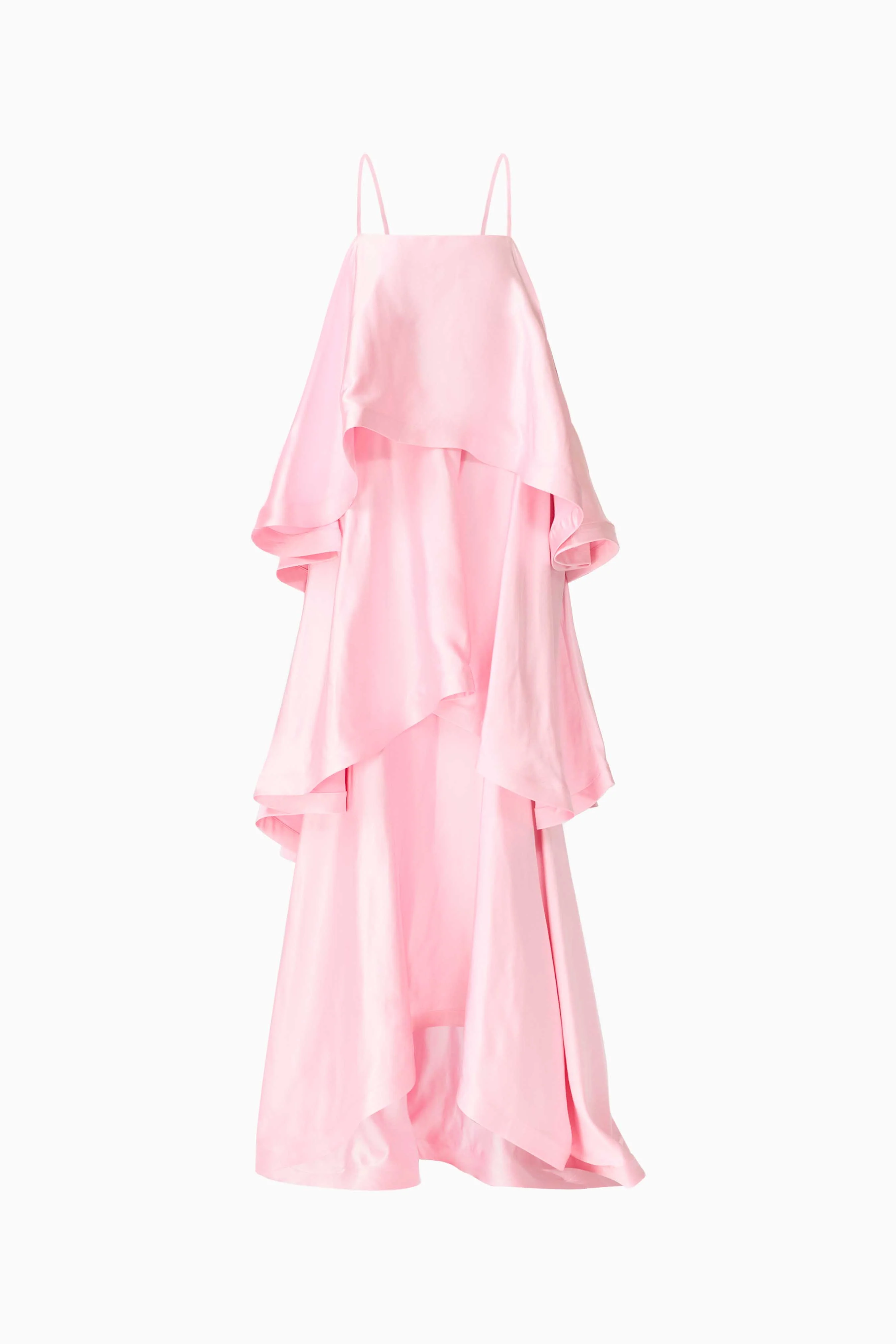 Tilly Tiered Maxi Dress in Pale Pink