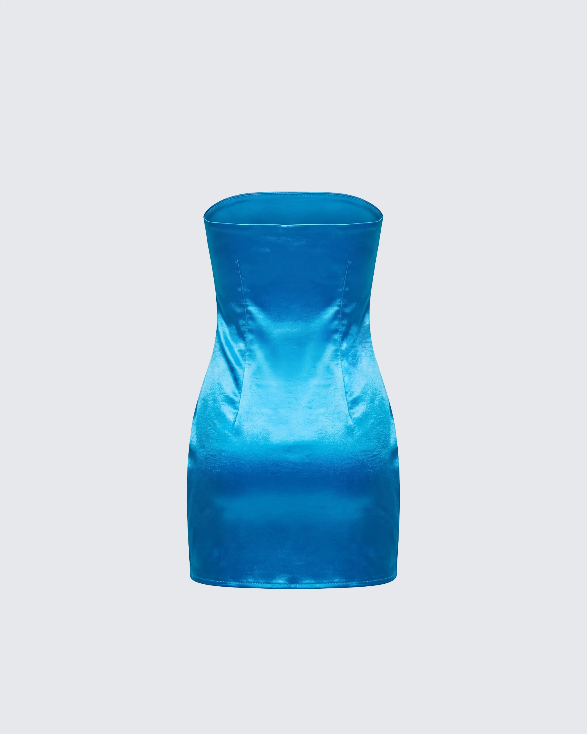 Ainsley Blue Metallic Mini Dress