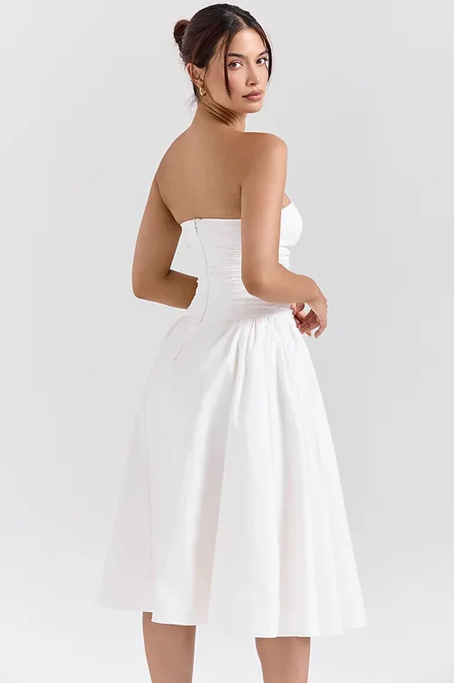 Strapless Midi Dress - luluinthesky