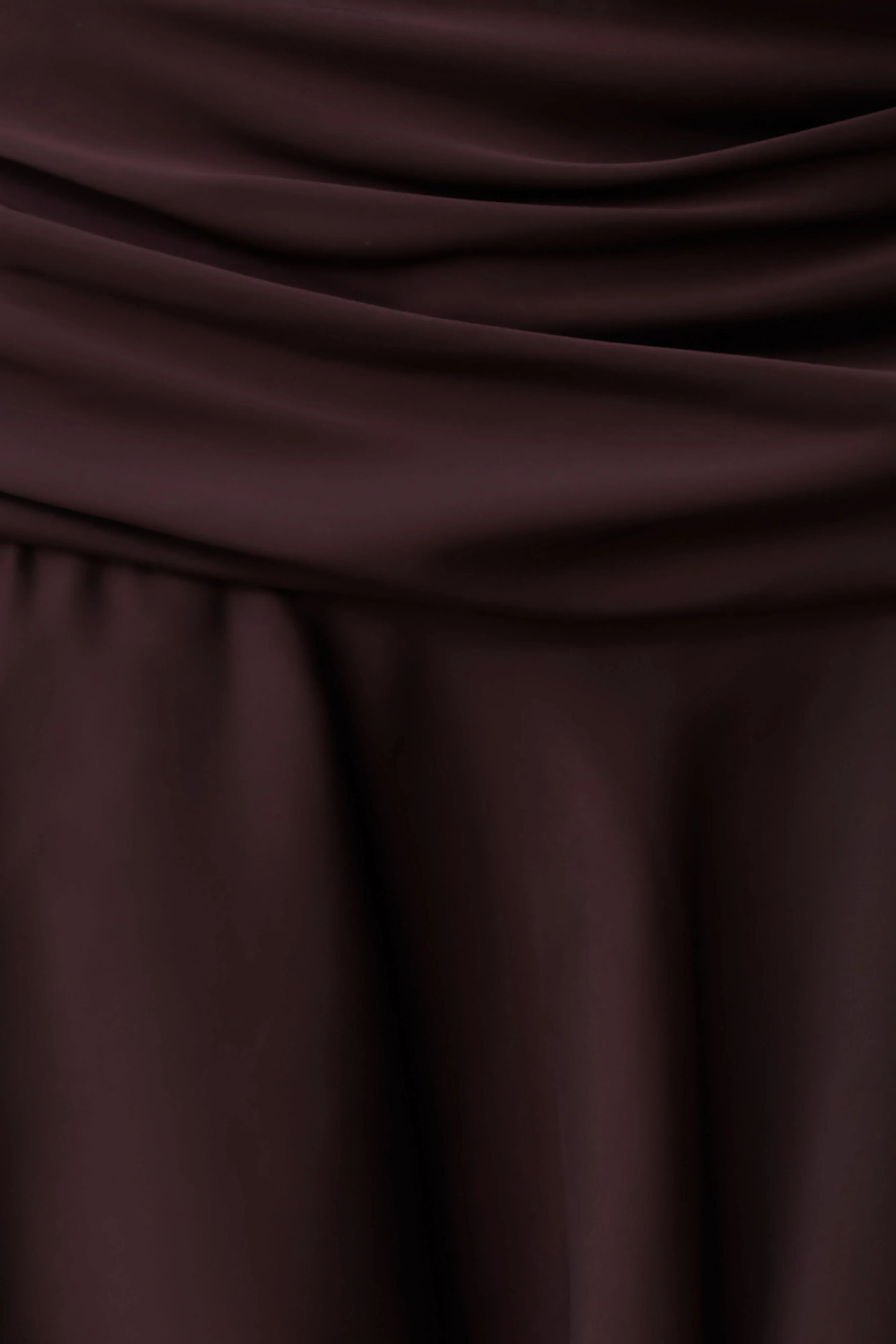 Poppy Satin Halter Mini Dress - Chocolate