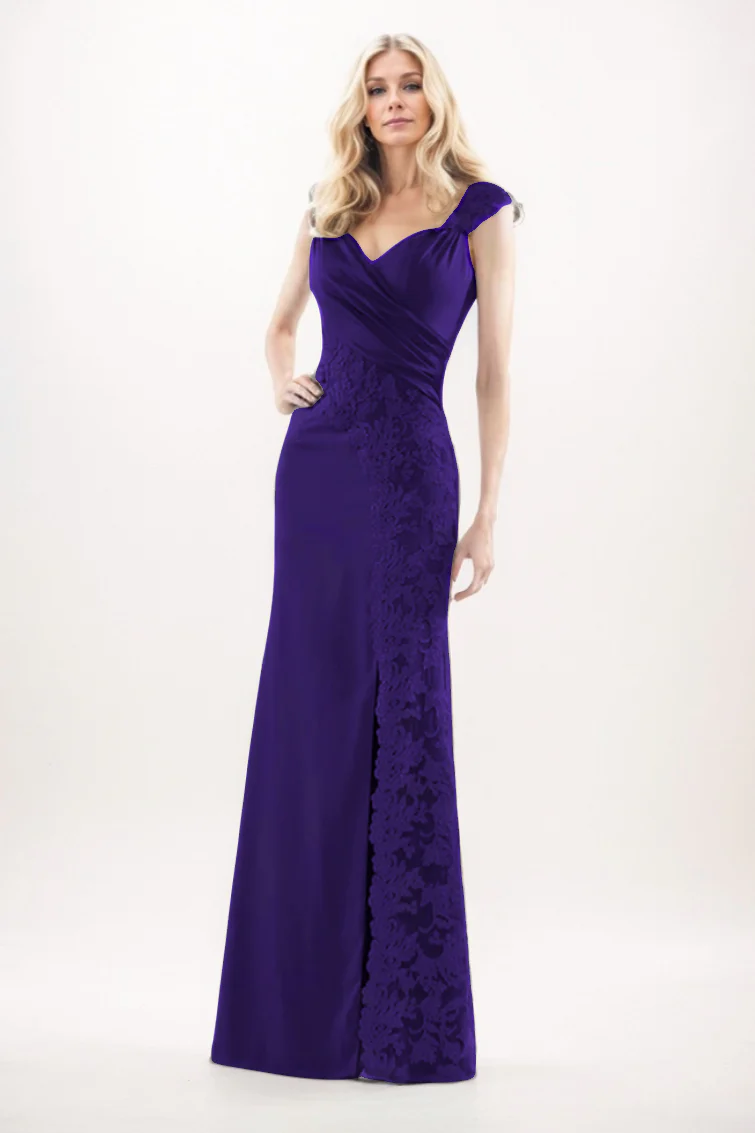 Sheath-Column Maxi Chiffon Mother Of The Bride Dress CM0275