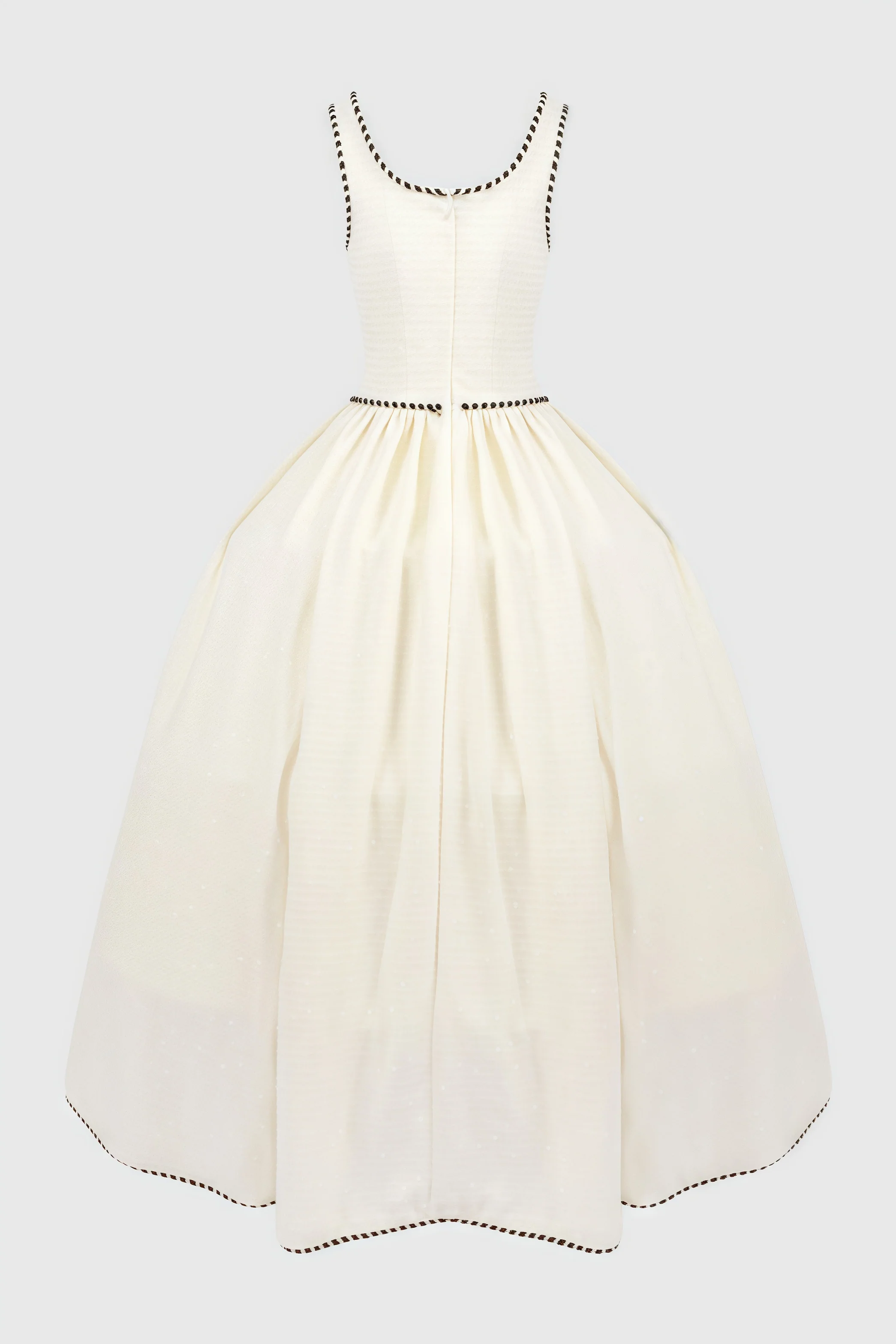 Pavoed Halter Puff Maxi Dress