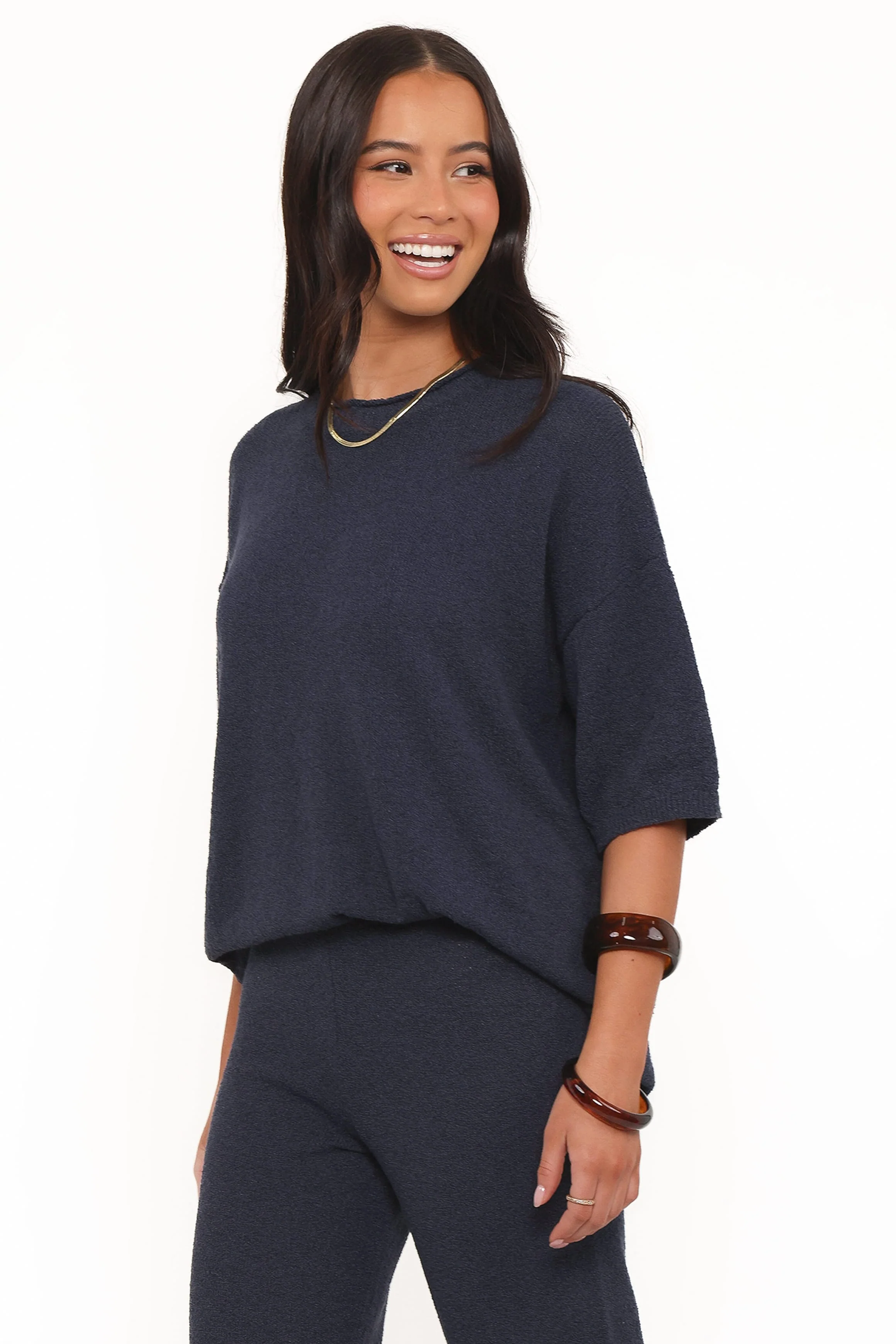 Ashby Knit Top - Navy