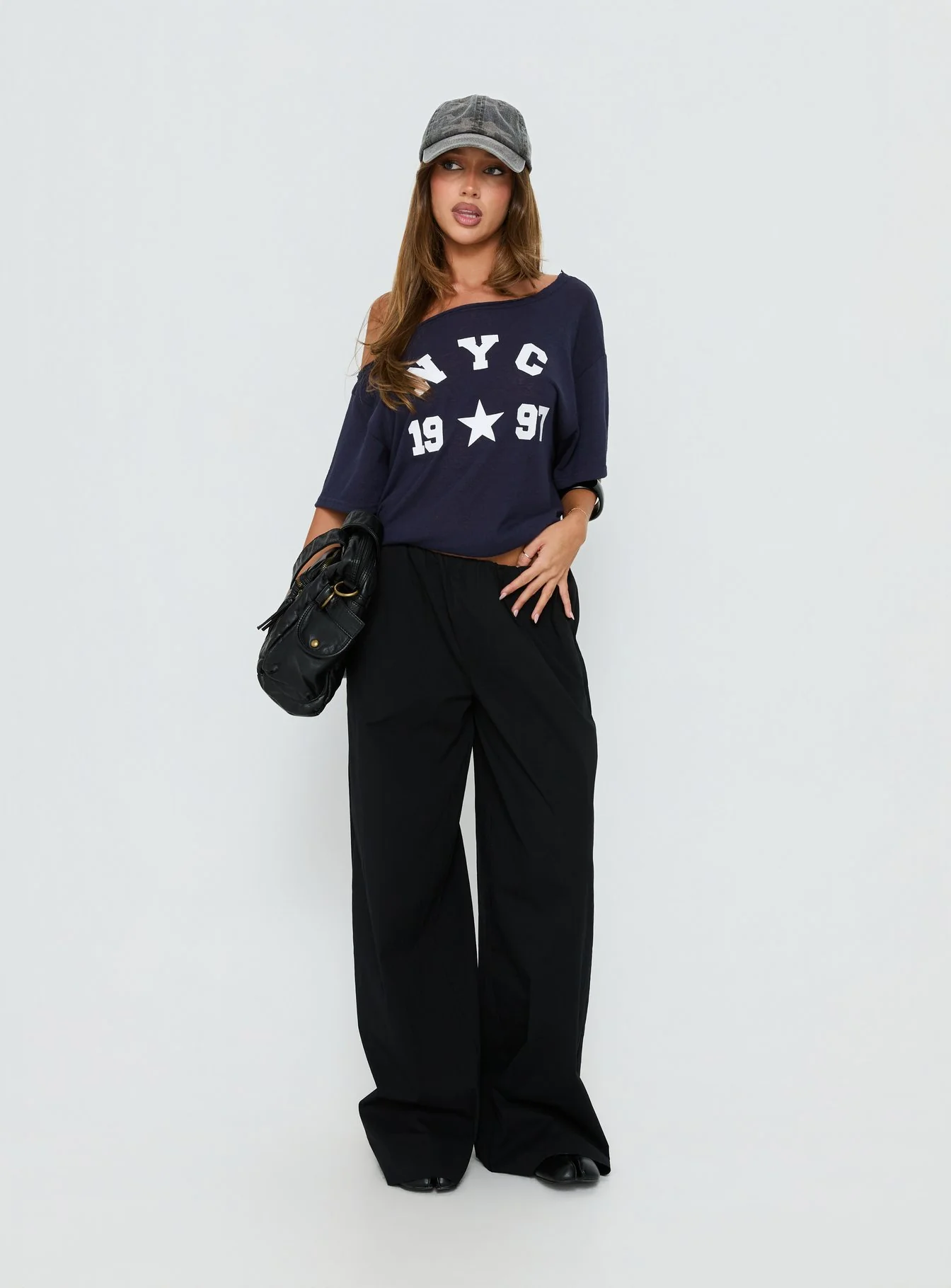 NYC 1997 Loose Graphic Tee Navy