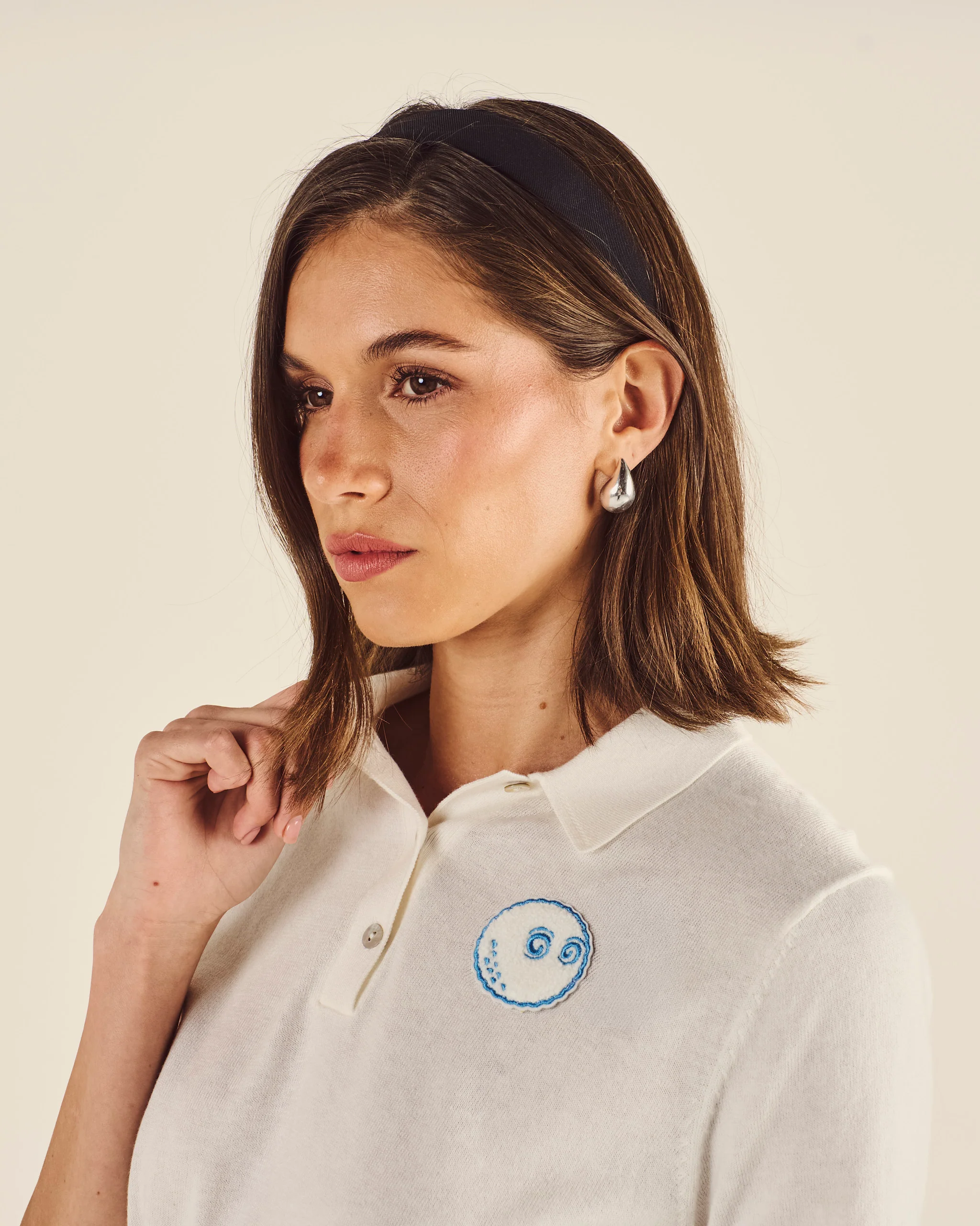 Lingua Franca Cotton Silk Polo