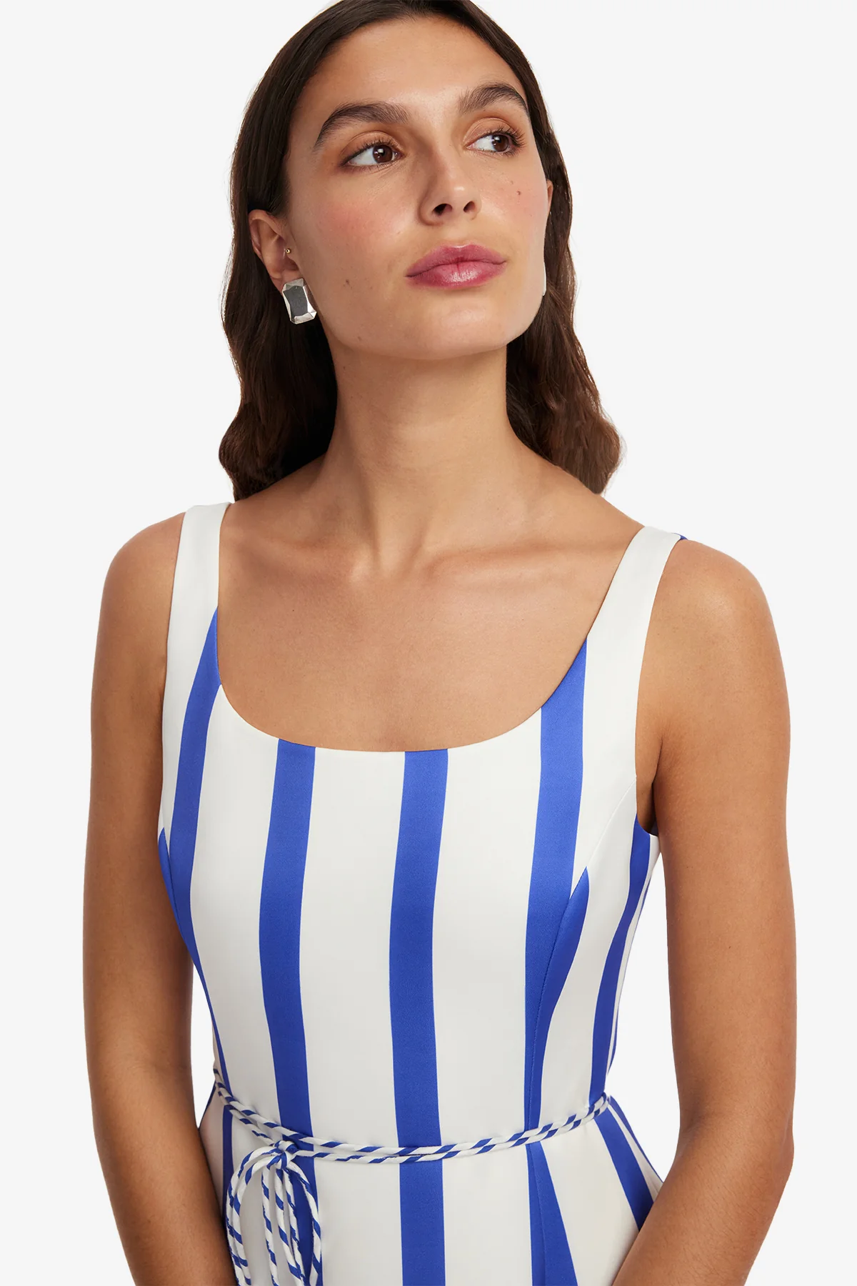 Serafina Striped Maxi Dress - Navy
