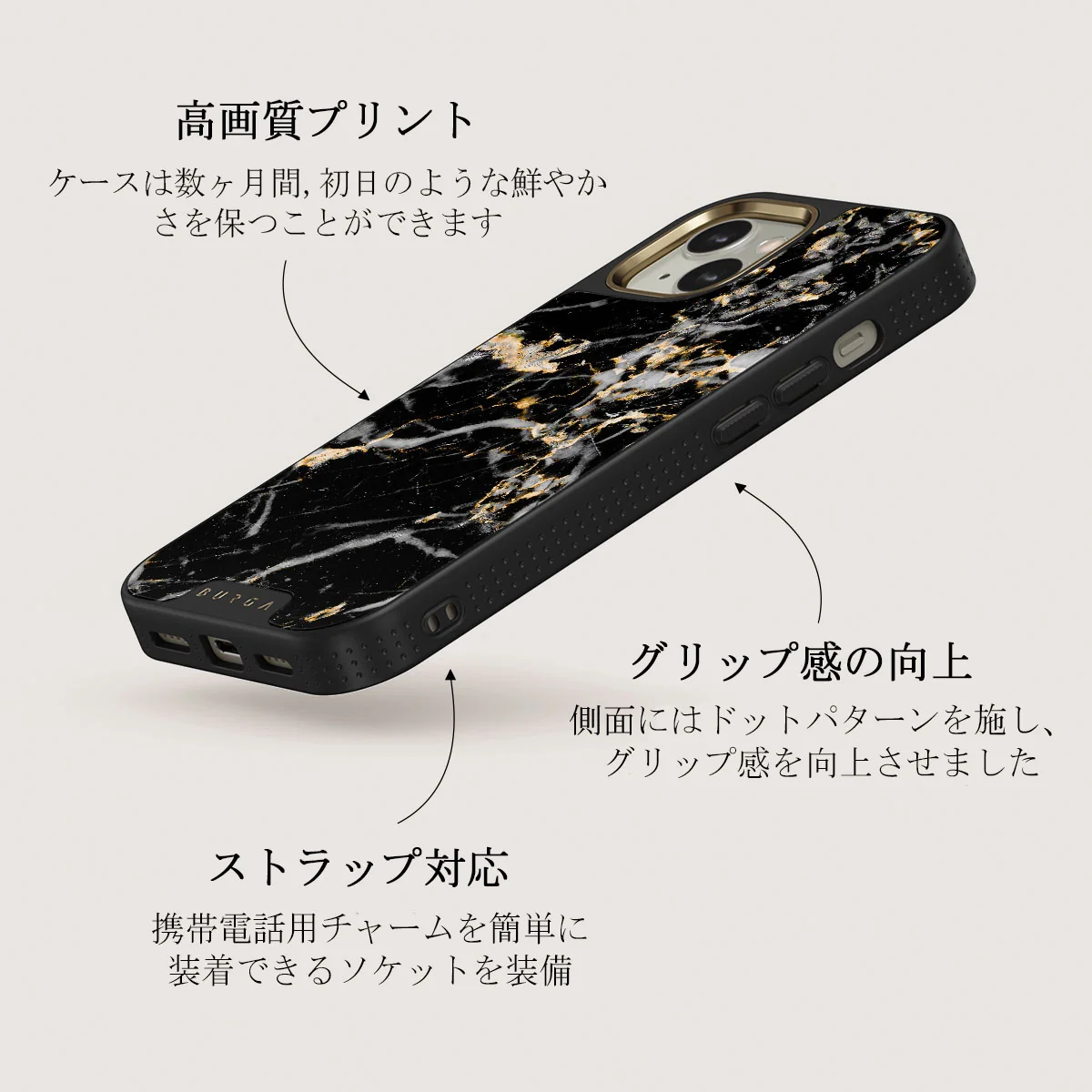 Make A Wish - Gold Marble iPhone 13 ケース