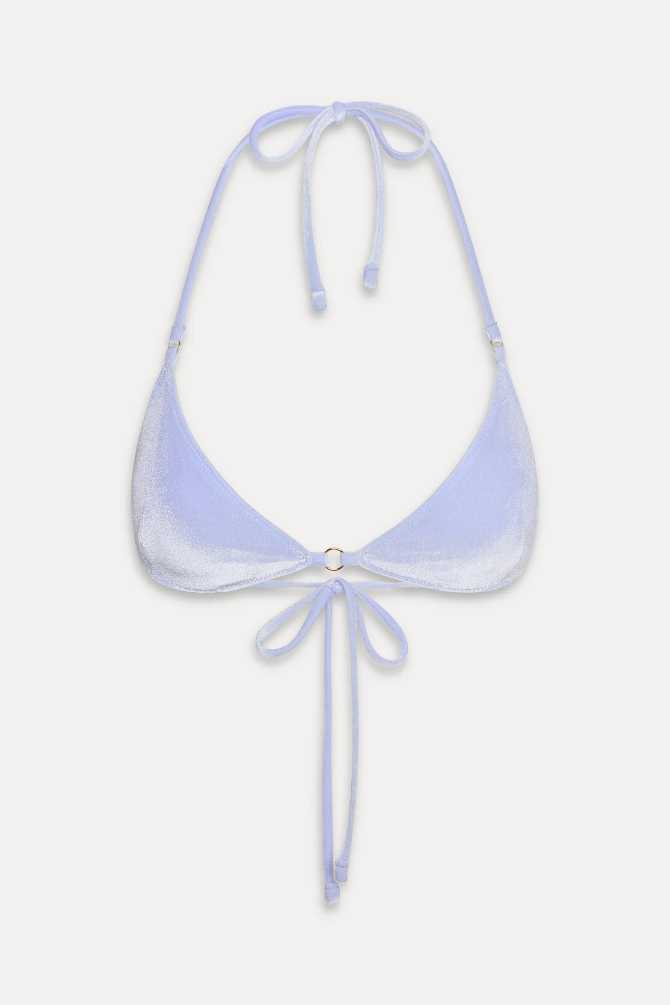 Amore Skimpy Velvet Bikini Top - French Blue