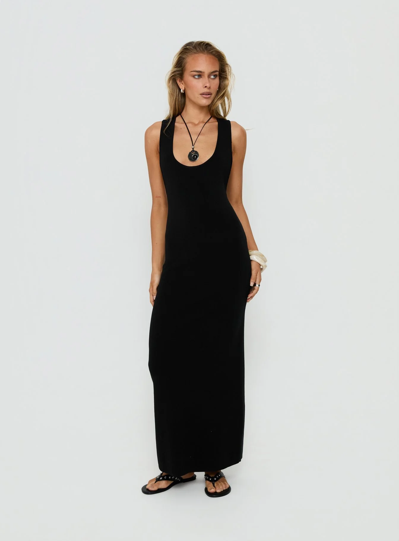 Rhen Racerback Maxi Dress Black