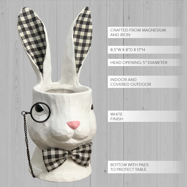Monocle Bunny Decor Planter