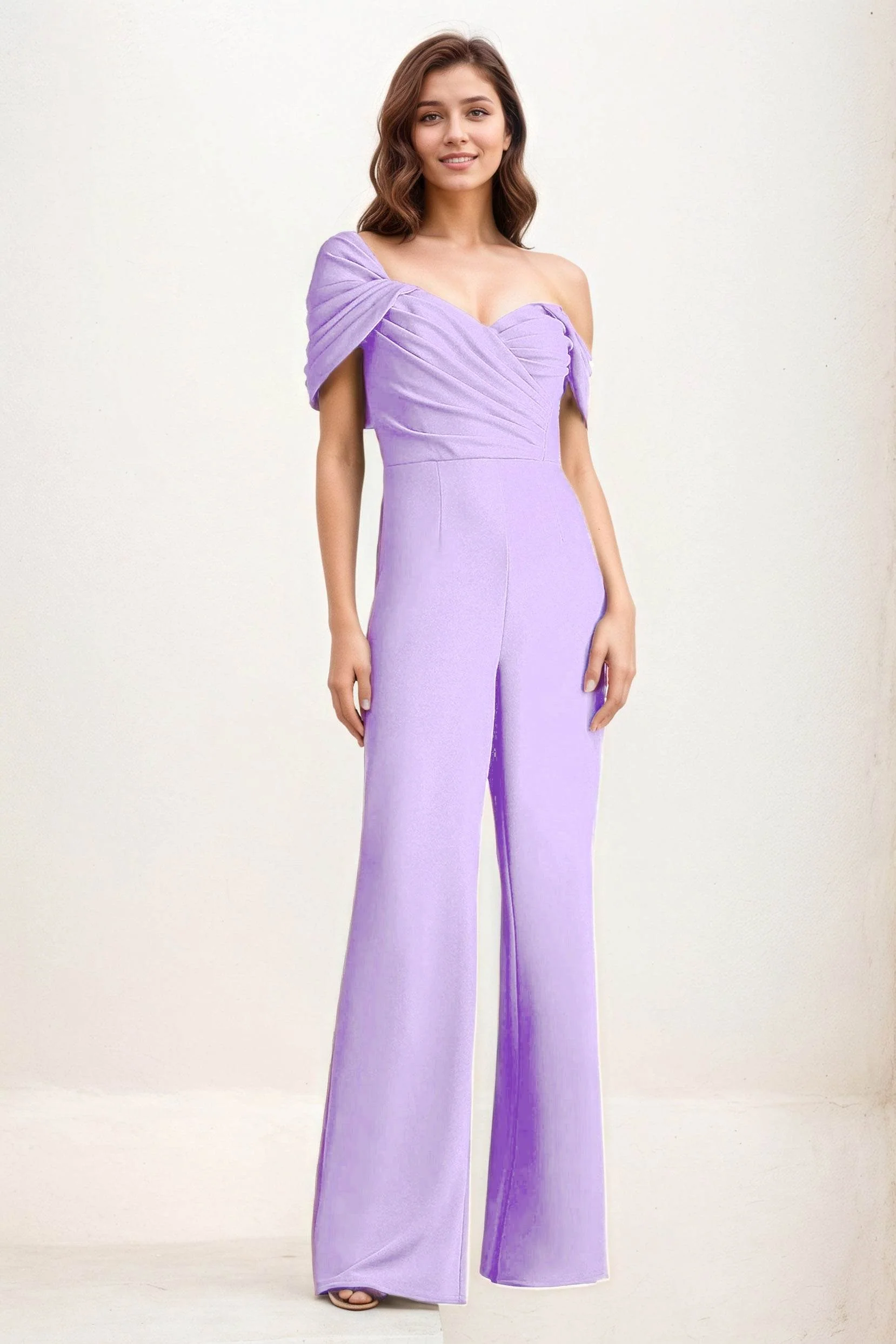 Jumpsuit Maxi Elastic Cloth Wedding Guest Dress CG0276