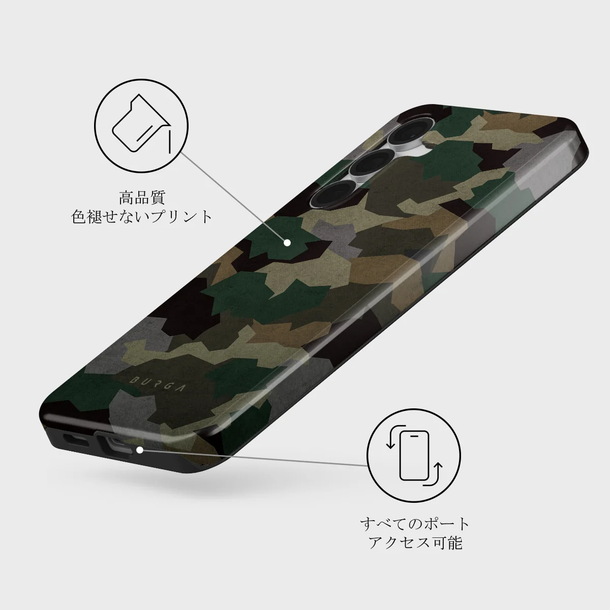 Tropical Green Camo - Samsung Galaxy S25 FE ケース
