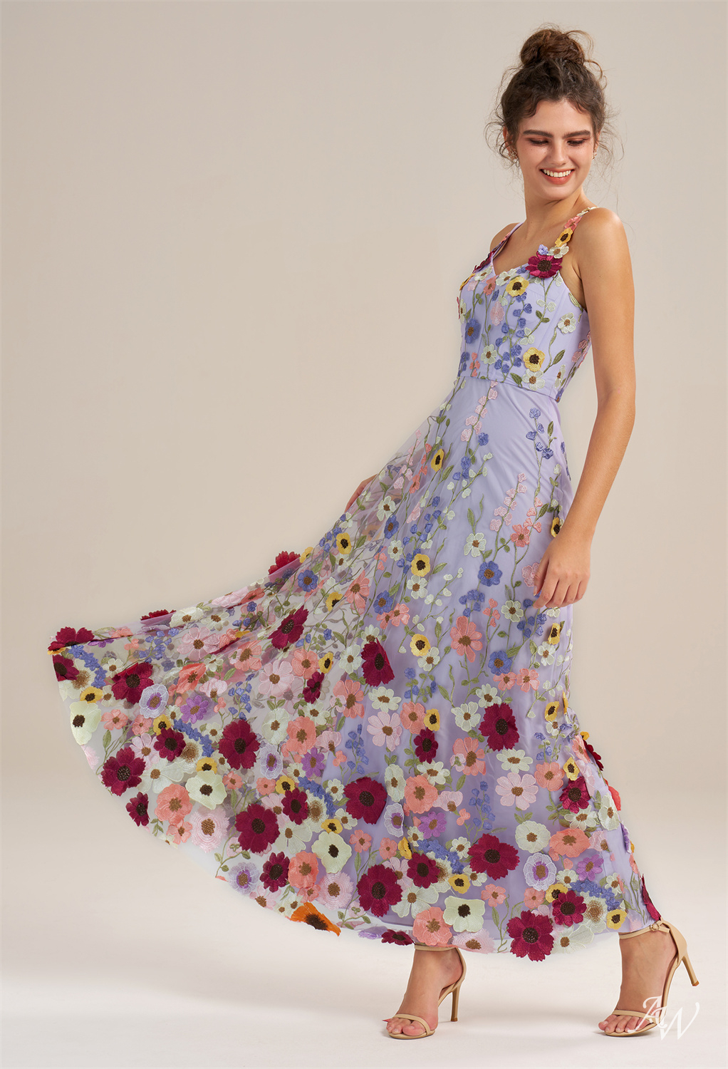 Alison A-line Tulle V-Neck Dresses