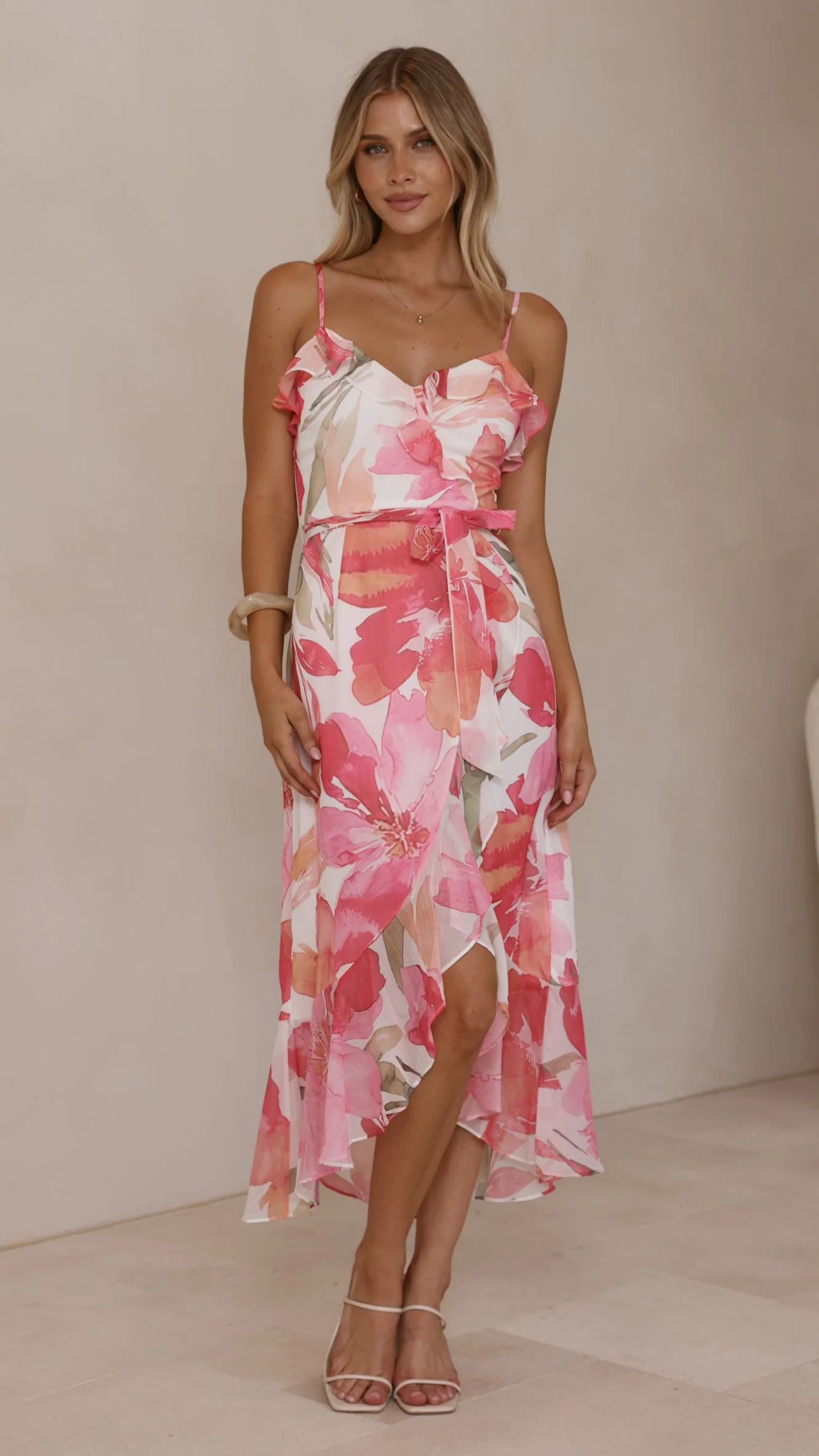 Skyla Maxi Dress - Pink Floral