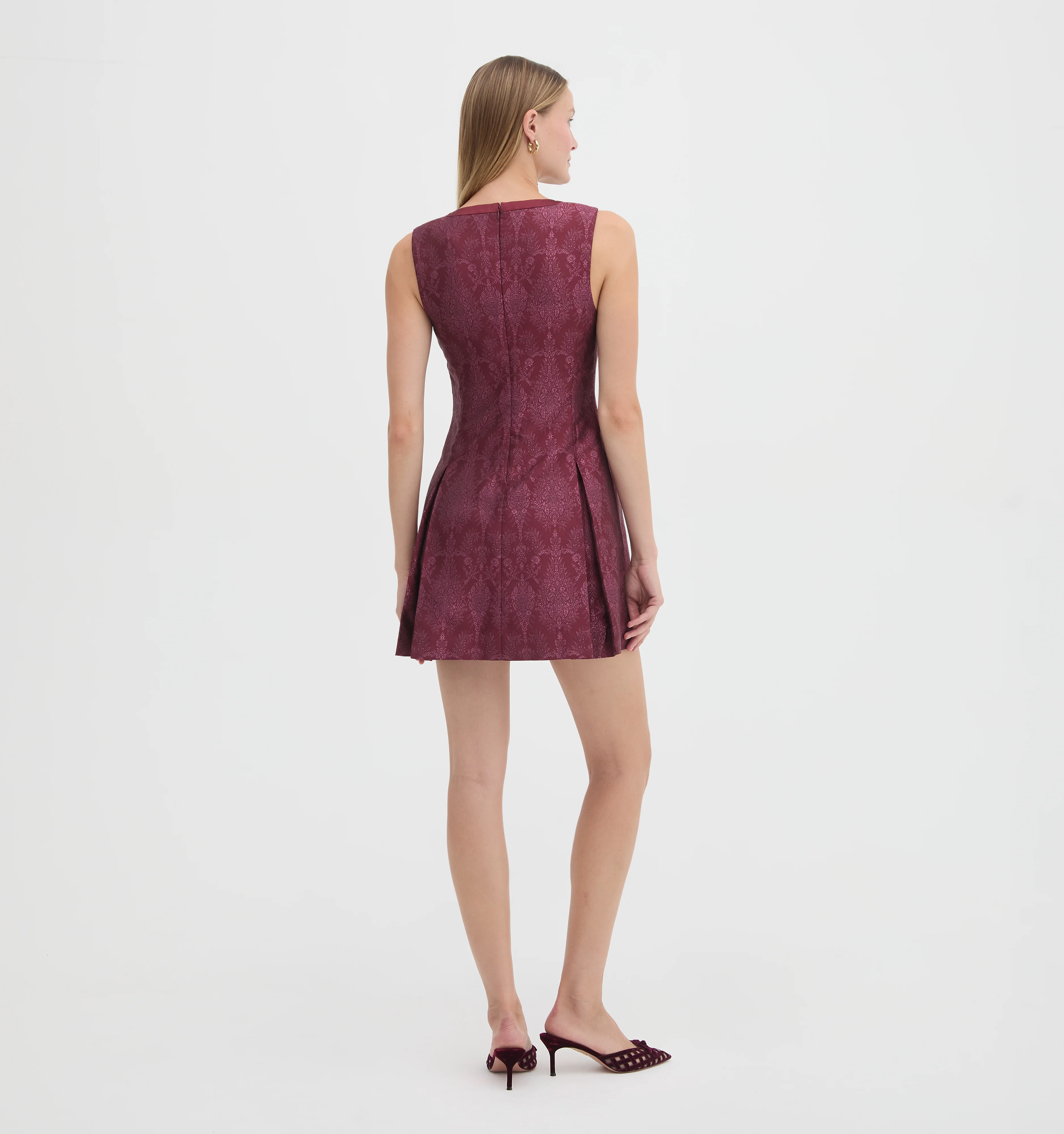 The Jadienne Dress - Plum Damask