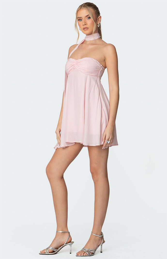 Edikted Pheona Strapless Scarf Mini Dress