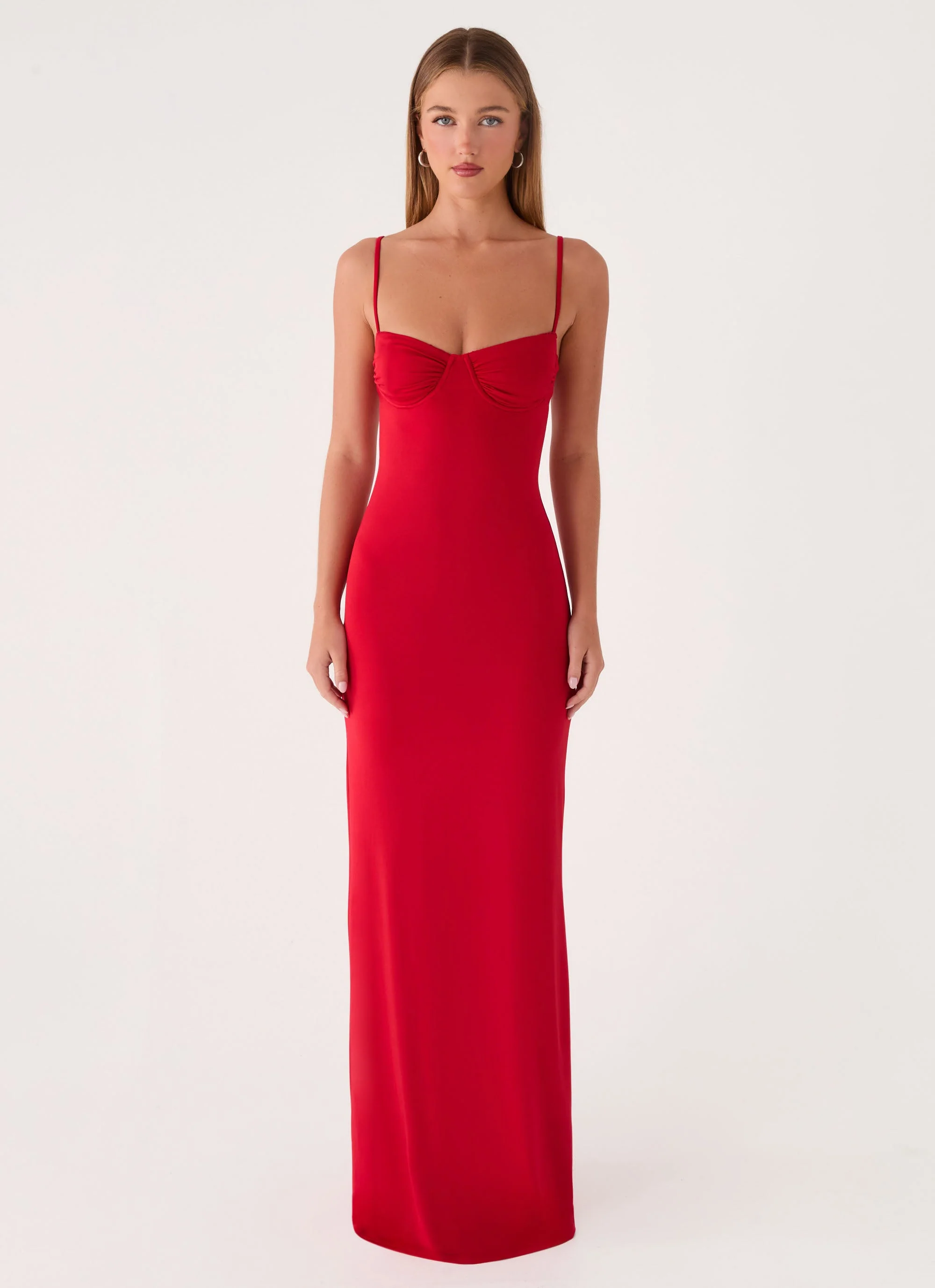 Vamonos Maxi Dress - Cherry Red