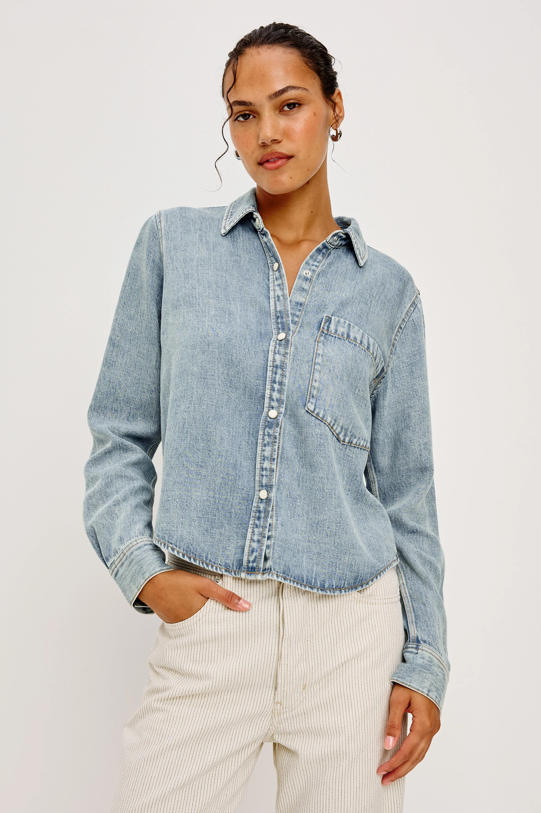 Noa Shirt - Faded Indigo