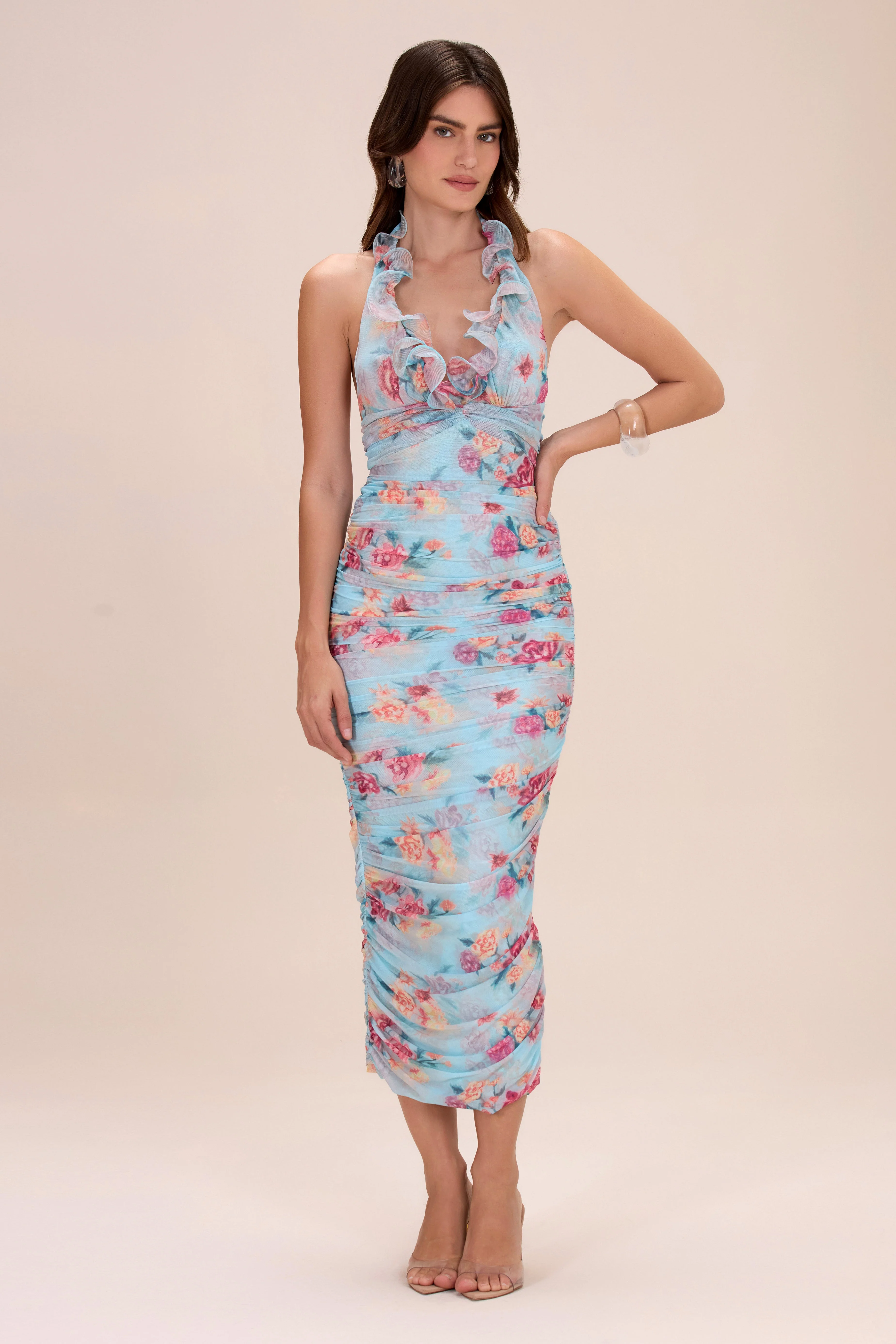 Flora Mist Midi Dress