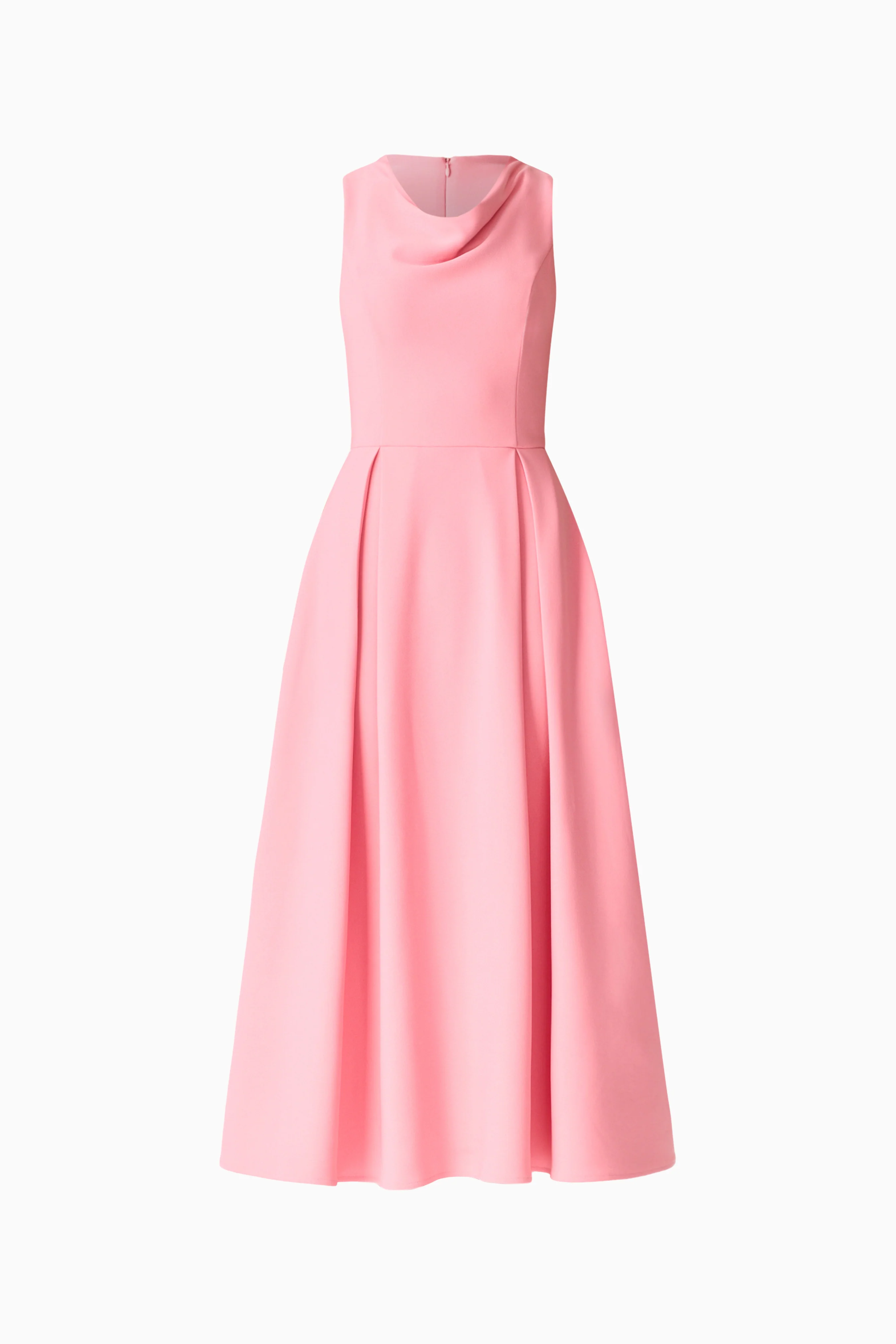Risa Cowl Neck Gown Dress in Bubblegum Pink
