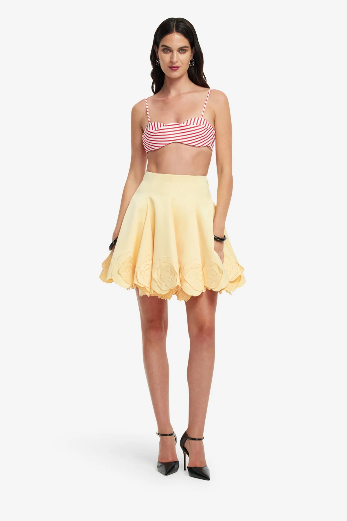 Julia Striped Bralette - Scarlet