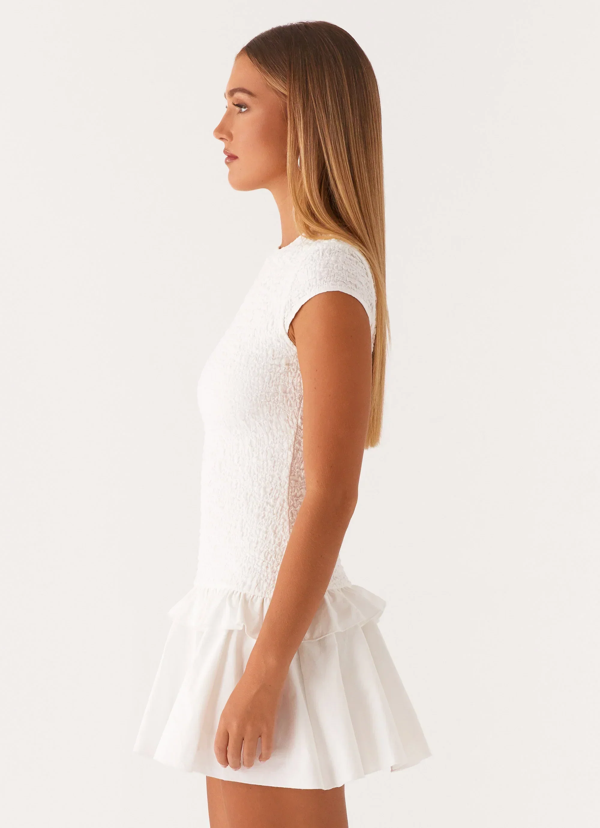 Hopeless Romantic Mini Dress - White - luluinthesky