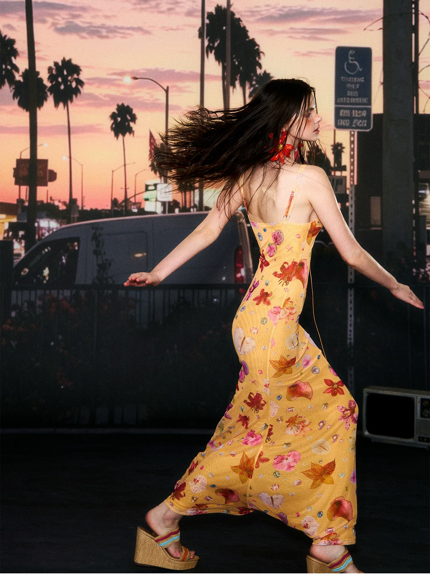 Lace-Up Mesh Mermaid Dress