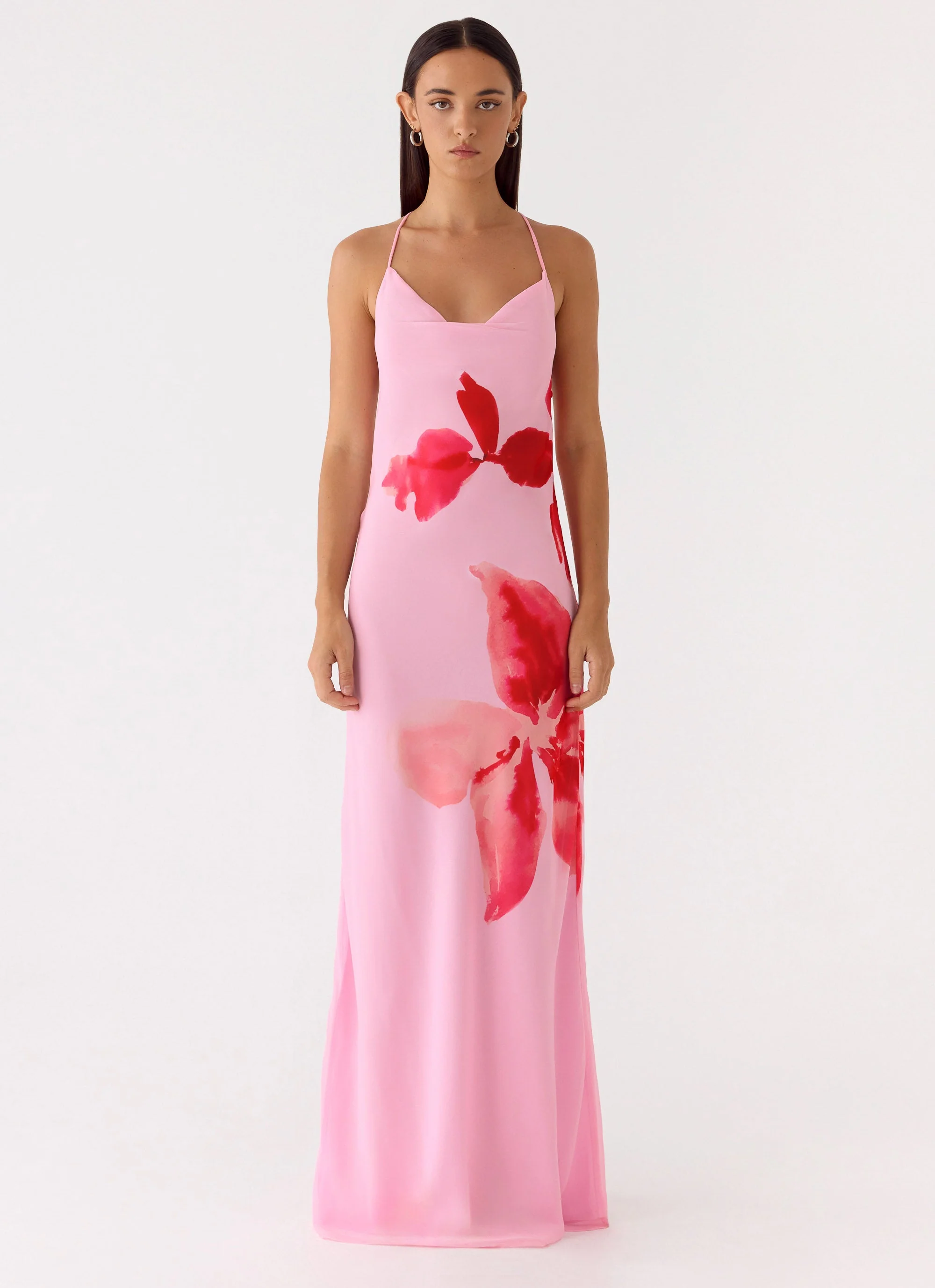 Jasmyn Cowl Maxi Dress - Pink Petal - luluinthesky