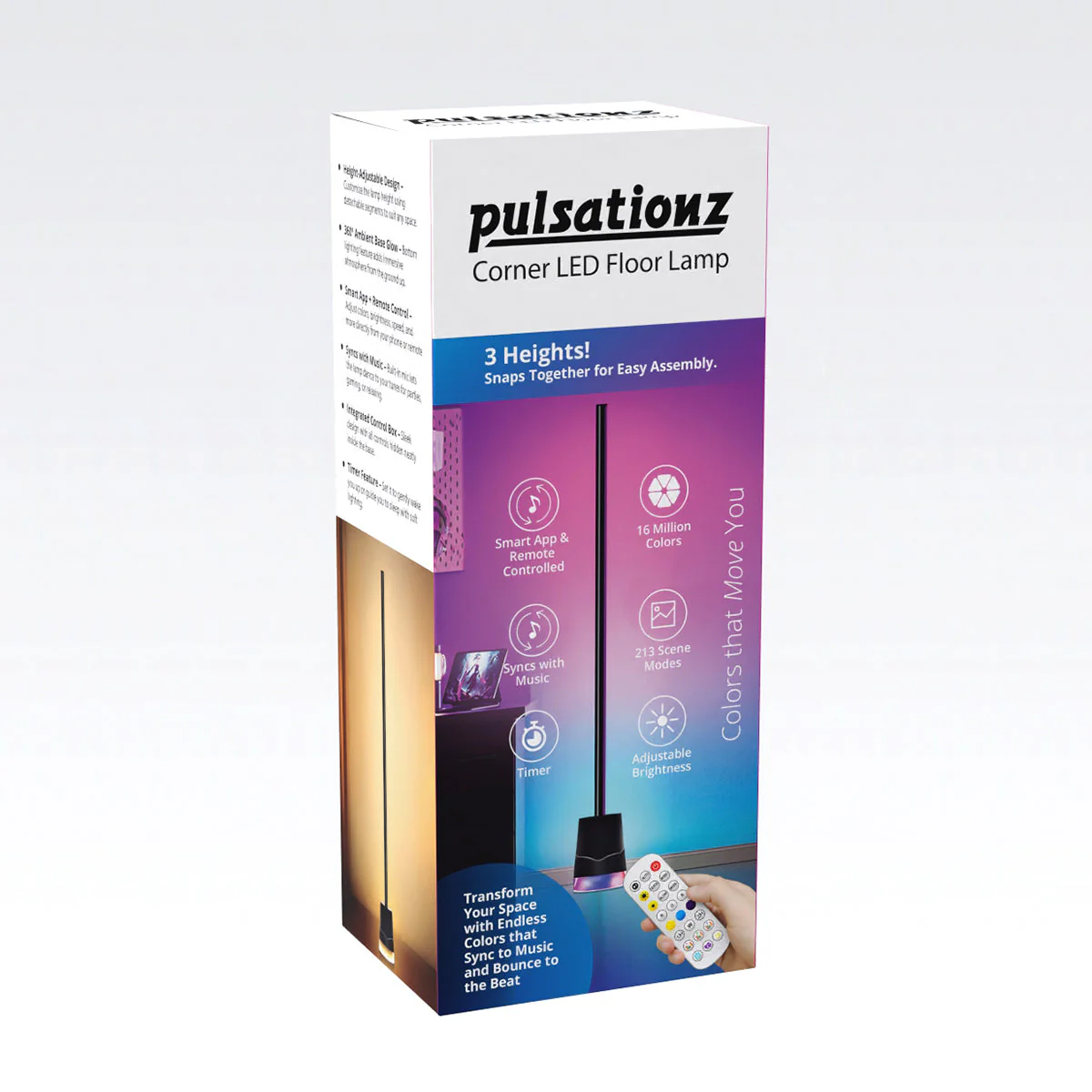 Pulsationz: Corner LED Floor Lamp