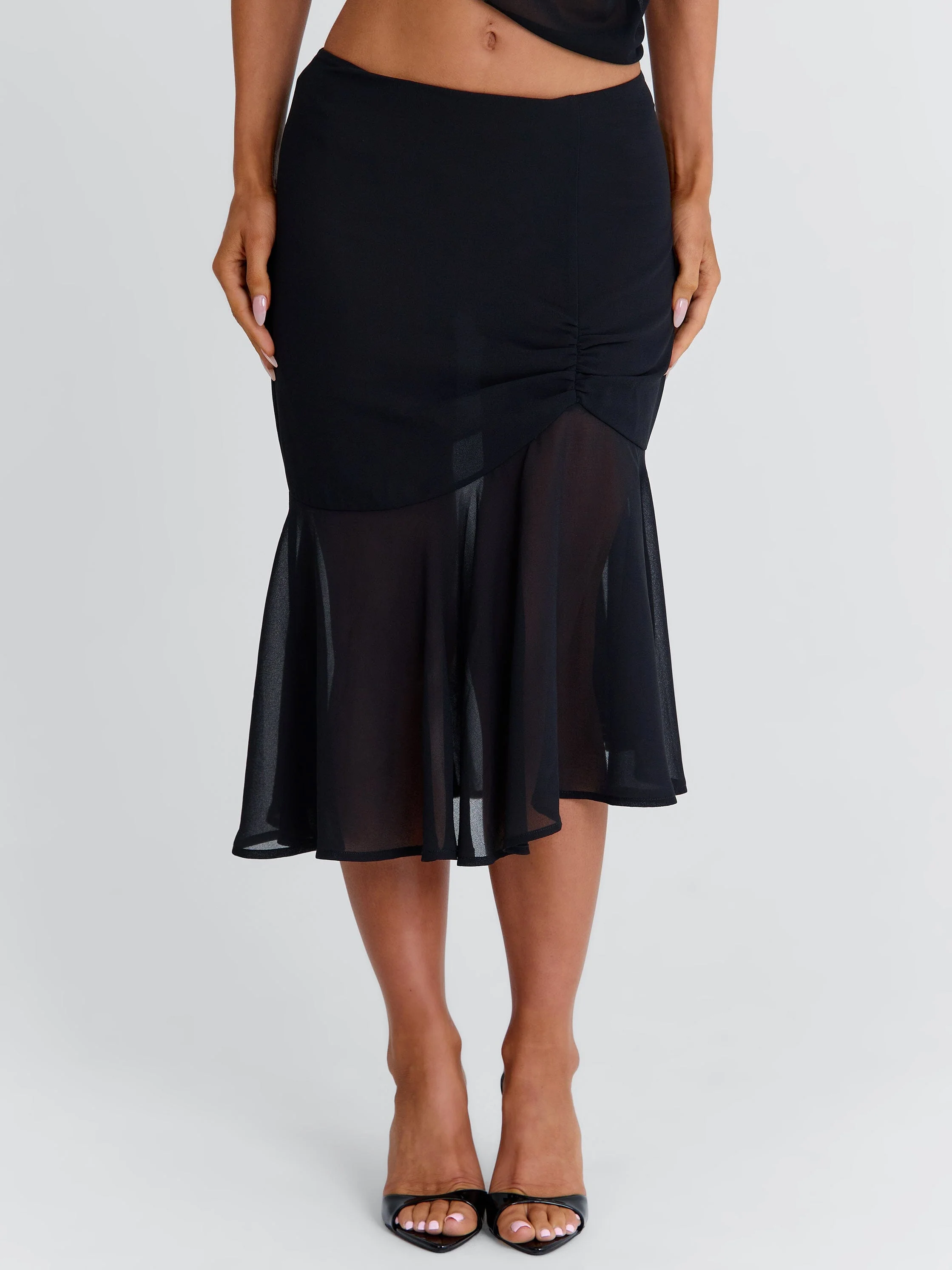 Itzeli Midi Skirt Black
