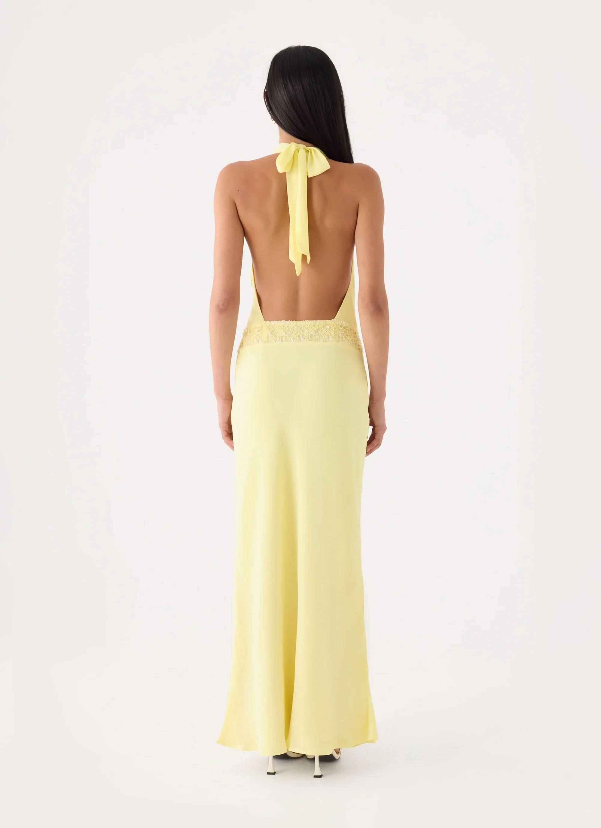 Oria Halter Maxi Dress - Yellow