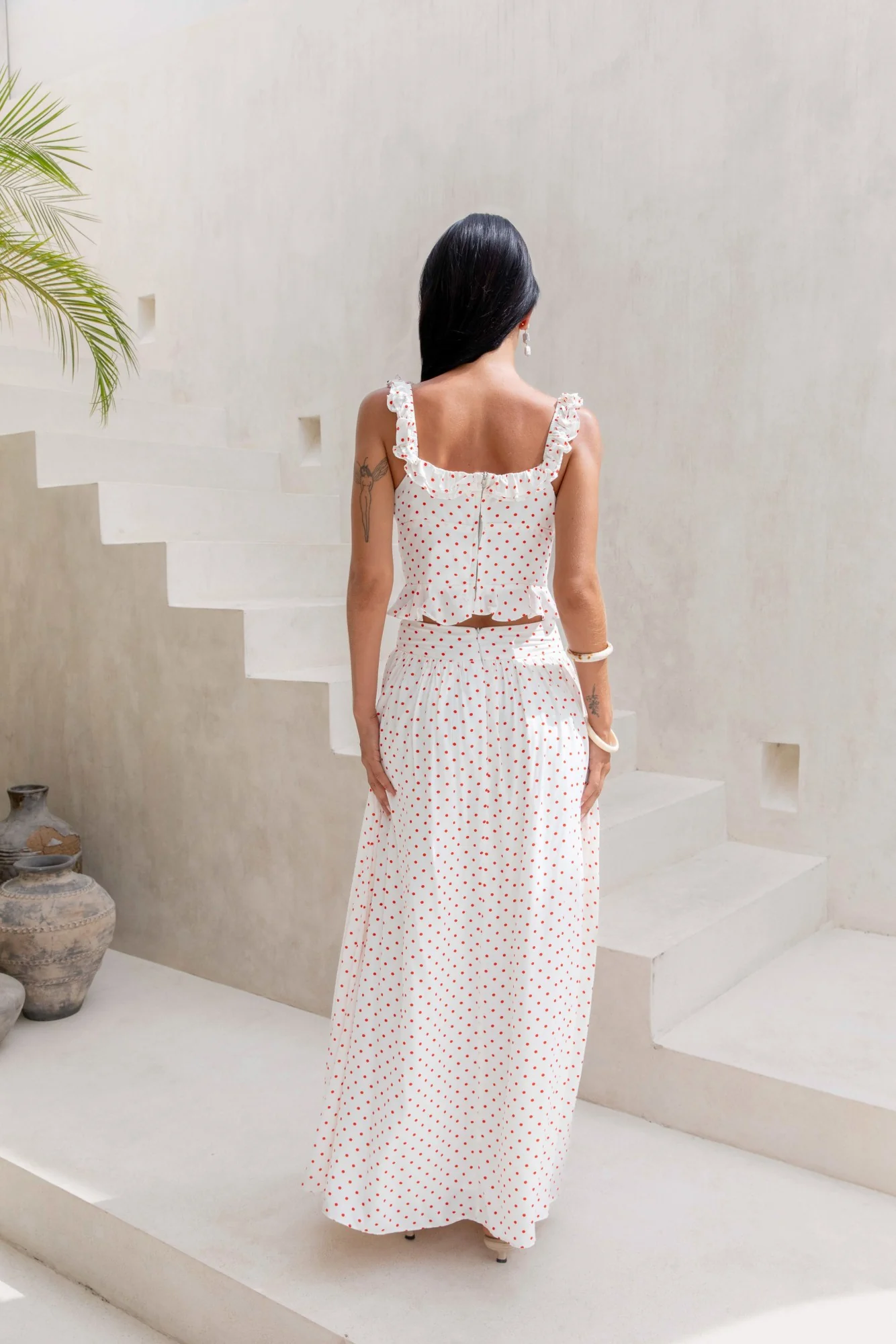 Shoreline Summers Polka Dot Set Red White