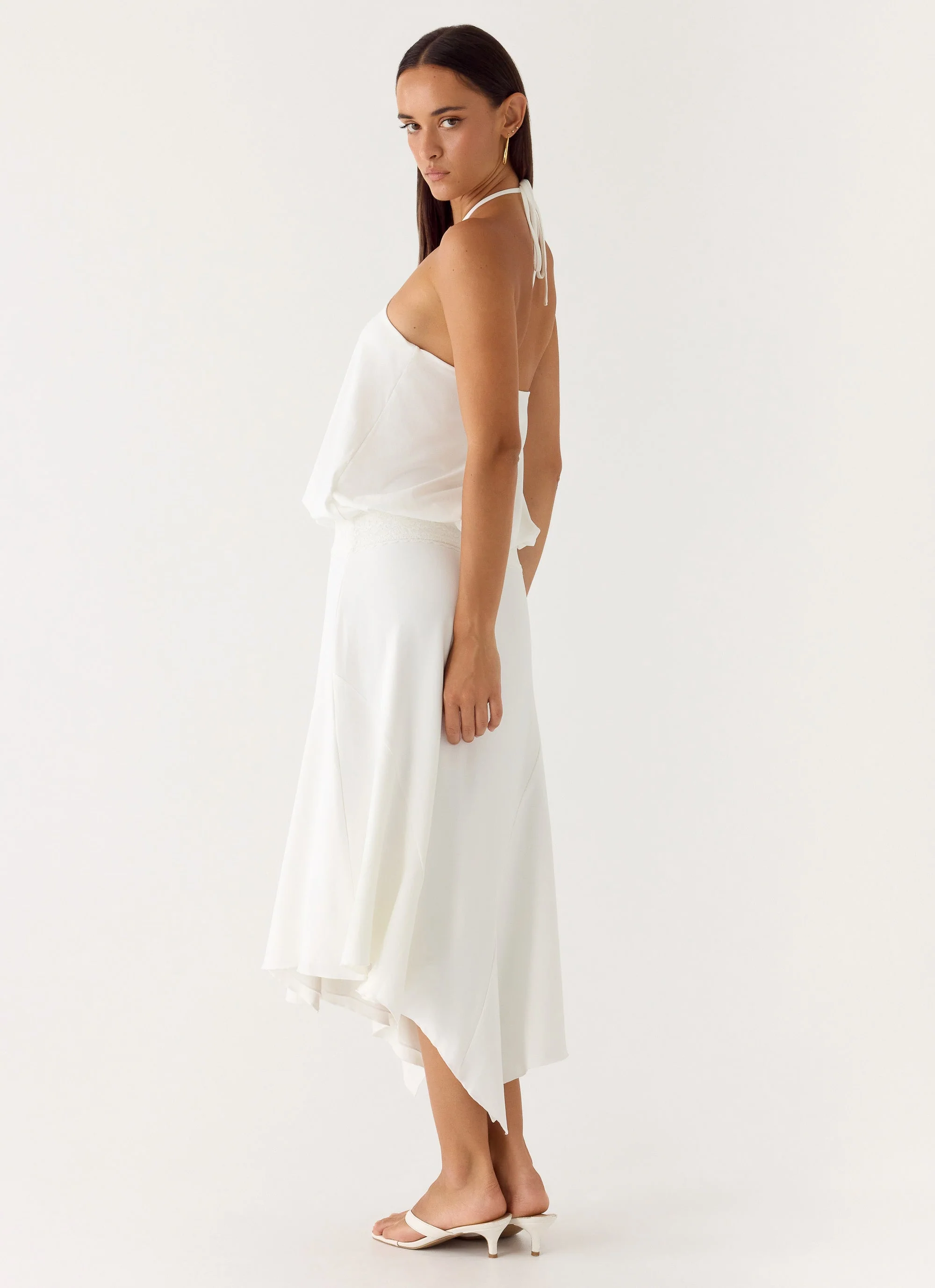 To The Girls Midi Dress - White - luluinthesky