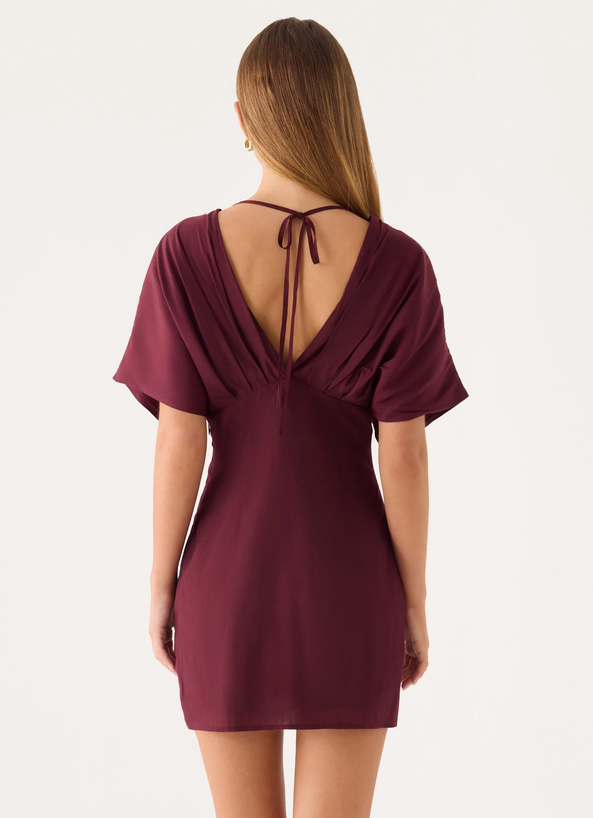 Only For You Mini Dress - Burgundy
