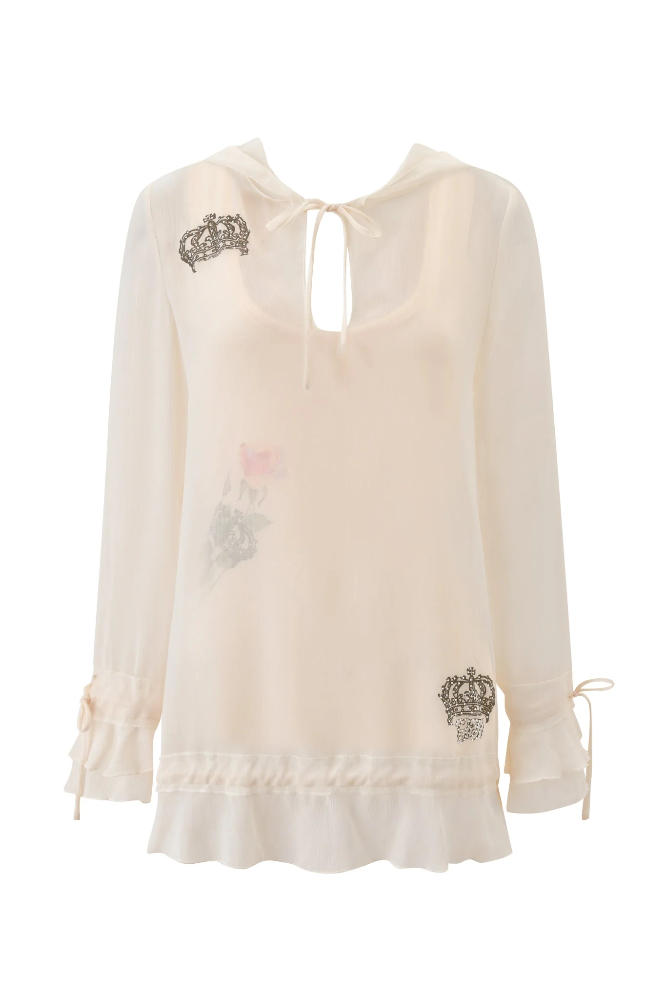 Diamond 2-In-1 Mini Dress - Cream