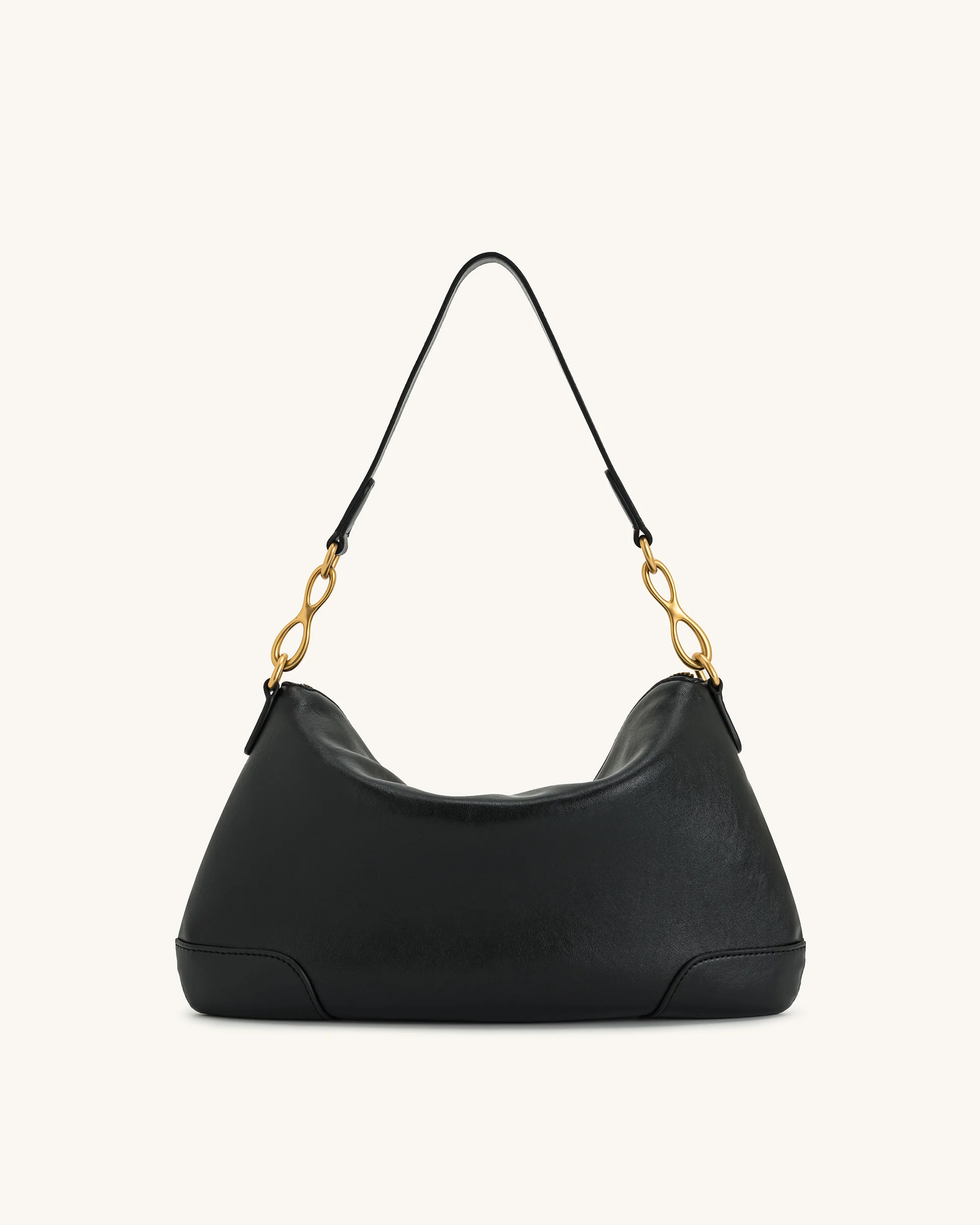 Jayla Metal Pendant Embellished  Shoulder Bag - Black