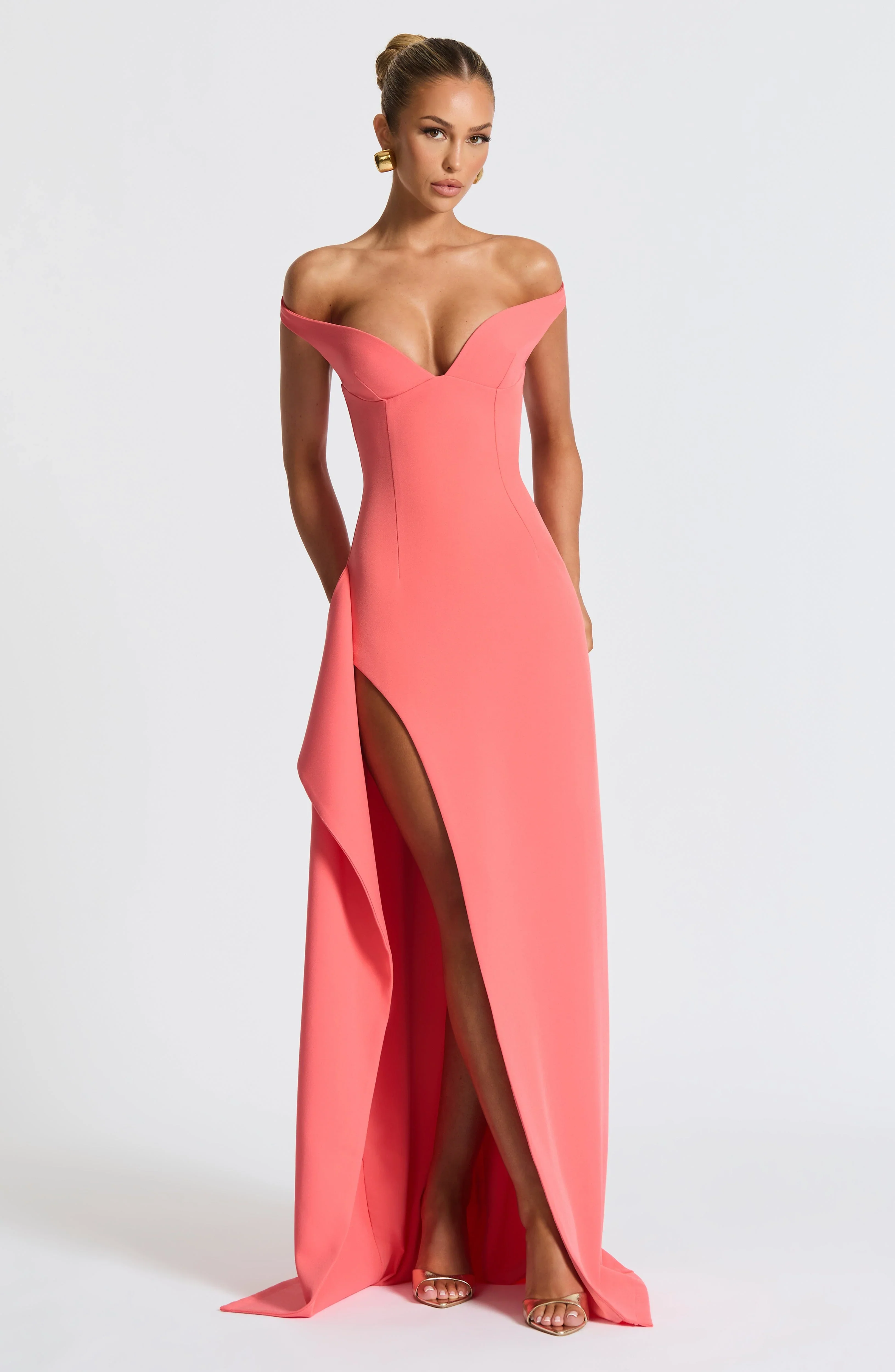 Khalesia Maxi Dress - Coral Pink