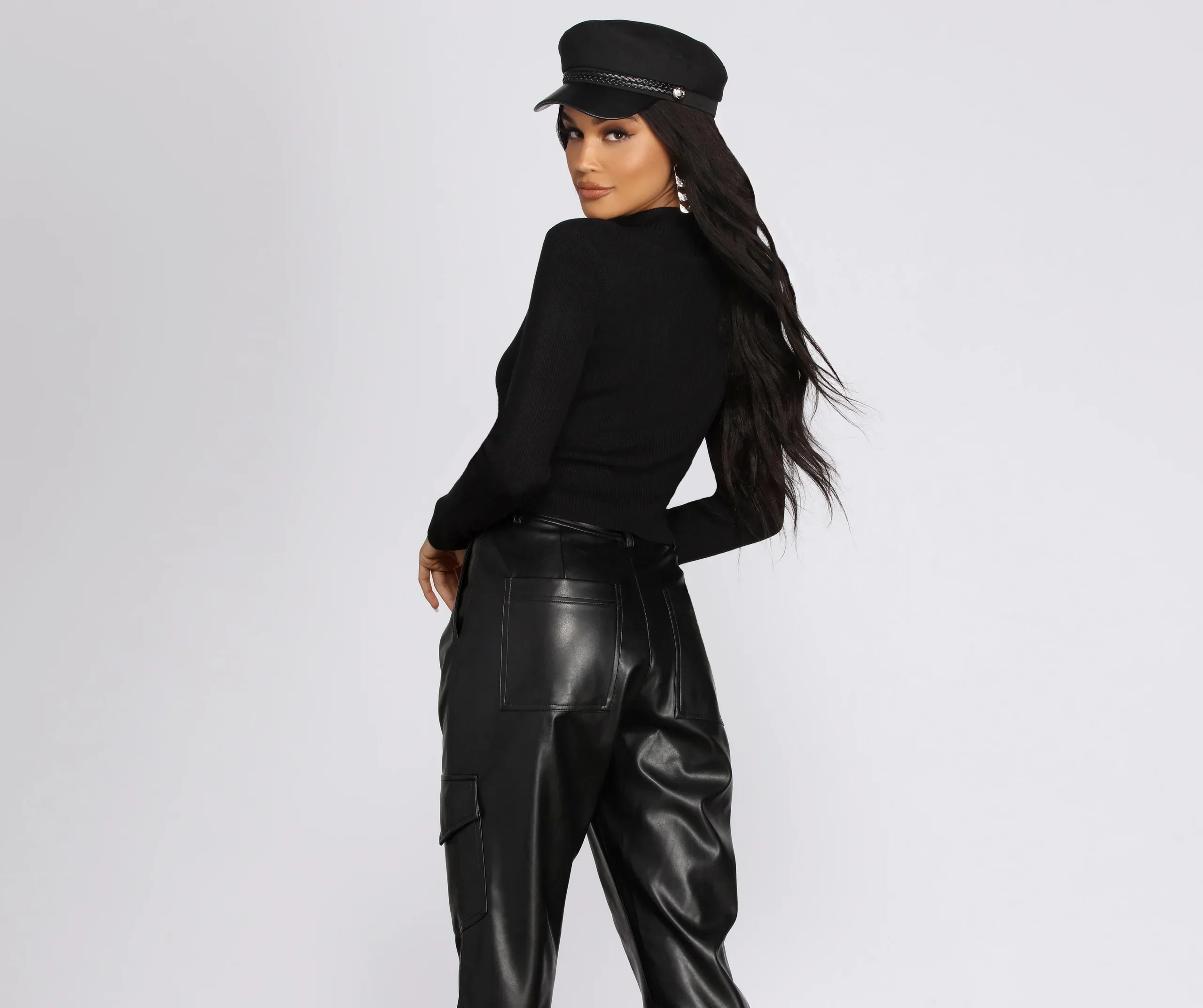 Zip Front Cropped Sweater